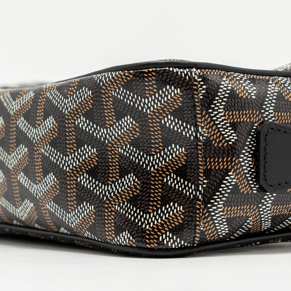GOYARD CAP VERT PM CROSSBODY BAG GOYARDINE CANVAS/LEATHER BLACK SHW