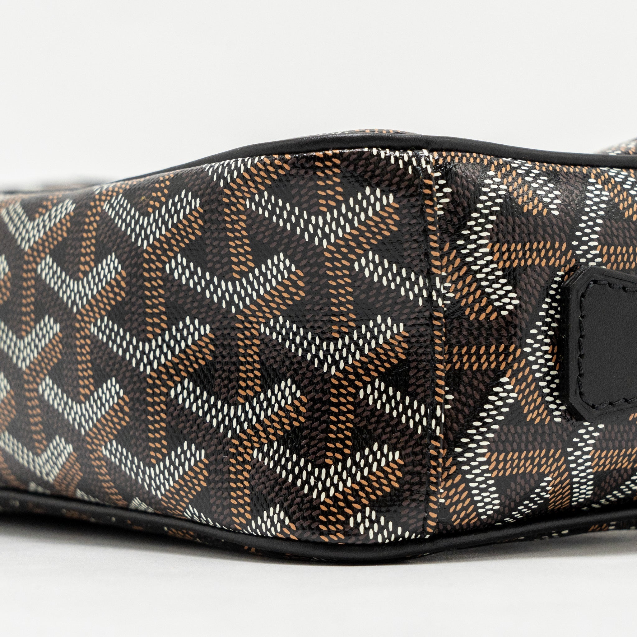 GOYARD CAP VERT PM CROSSBODY BAG GOYARDINE CANVAS/LEATHER BLACK SHW