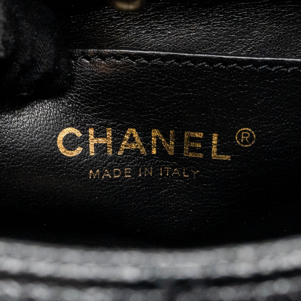 CHANEL QUILTED HOBO CAVIAR BLACK GHW (MICROCHIP)
