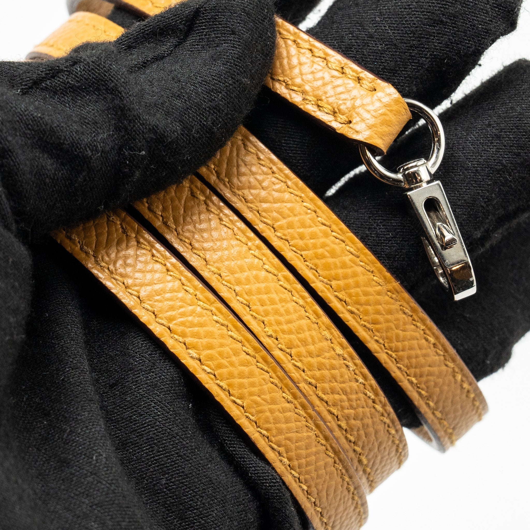 HERMES MINI KELLY II EPSOM NATA/JAUNE POUSSIN/SESAME SHW