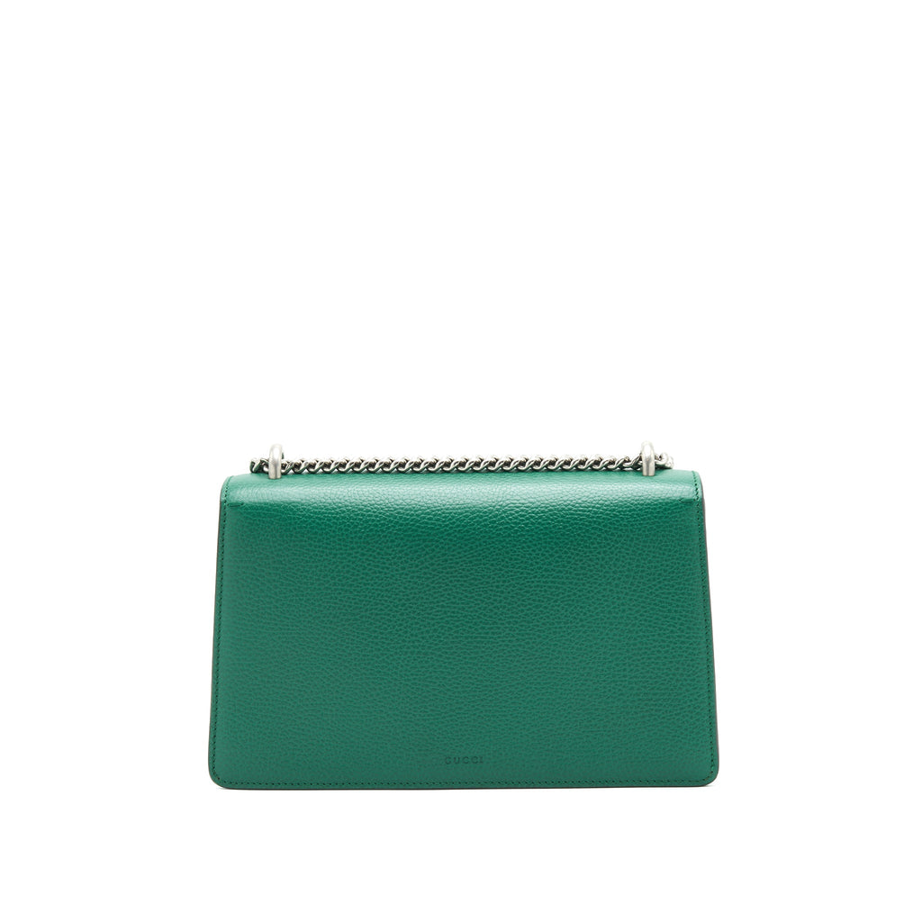 GUCCI SMALL DIONYSUS LEATHER SHOULDER BAG GREEN