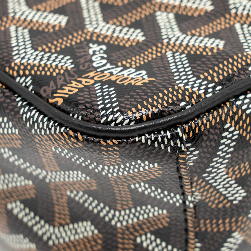 GOYARD CAP VERT PM CROSSBODY BAG GOYARDINE CANVAS/LEATHER BLACK SHW
