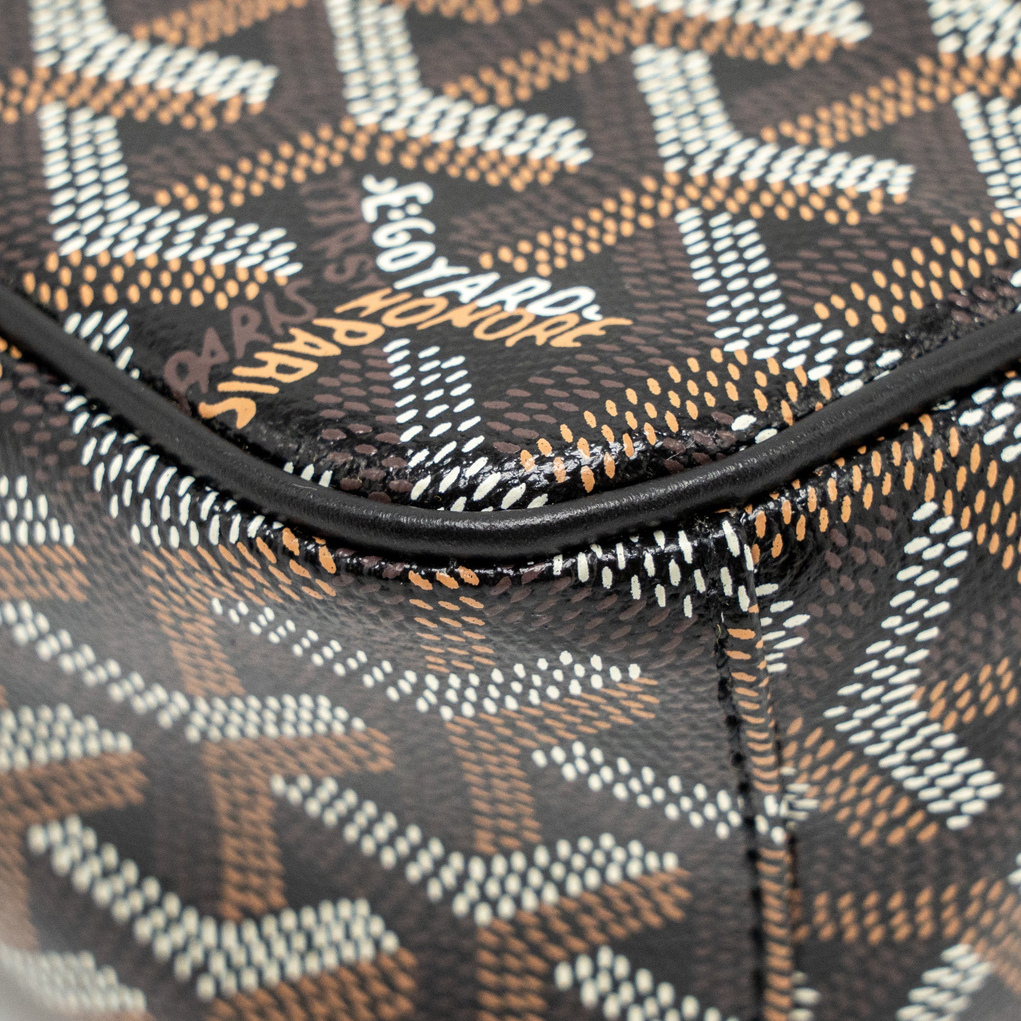 GOYARD CAP VERT PM CROSSBODY BAG GOYARDINE CANVAS/LEATHER BLACK SHW