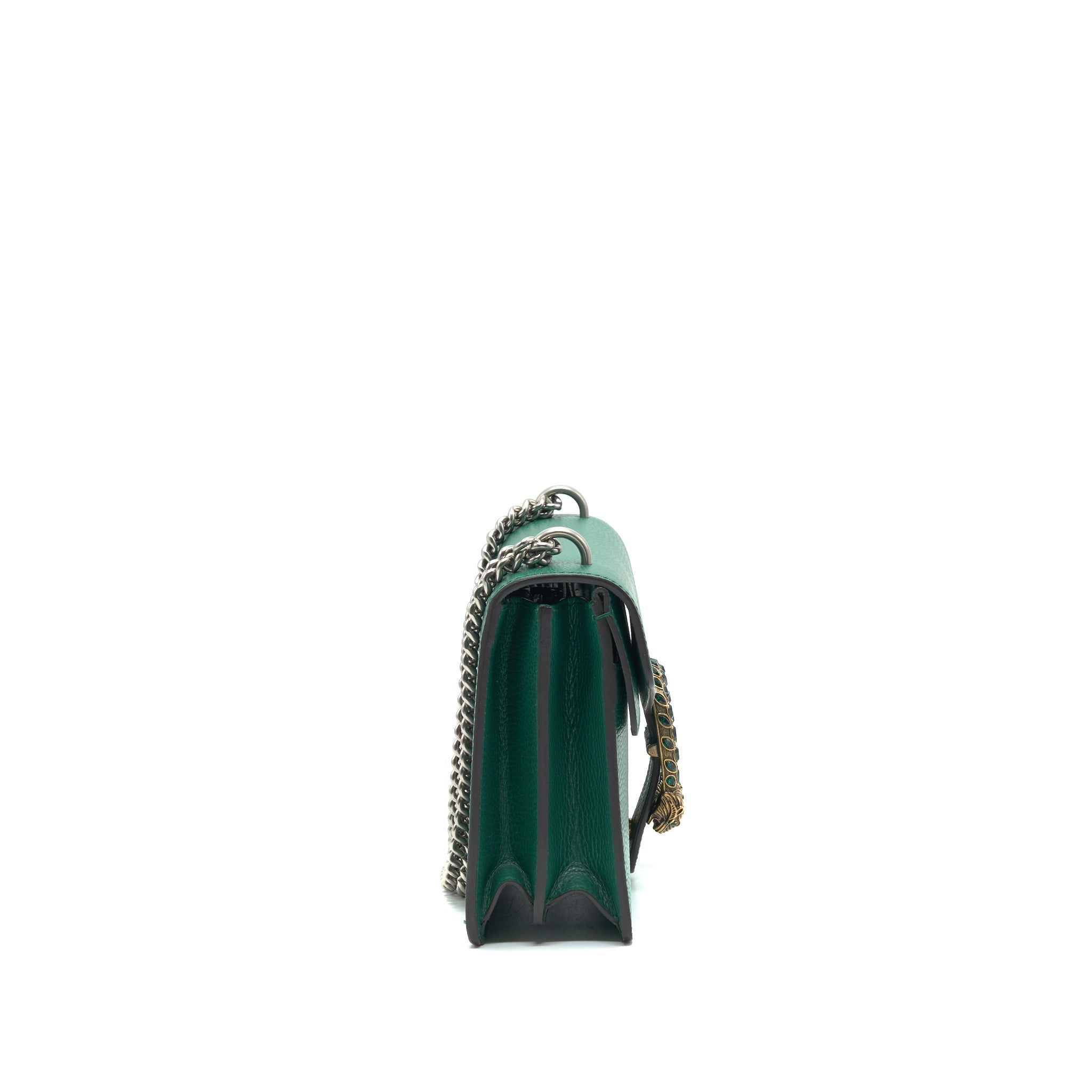 GUCCI SMALL DIONYSUS LEATHER SHOULDER BAG GREEN