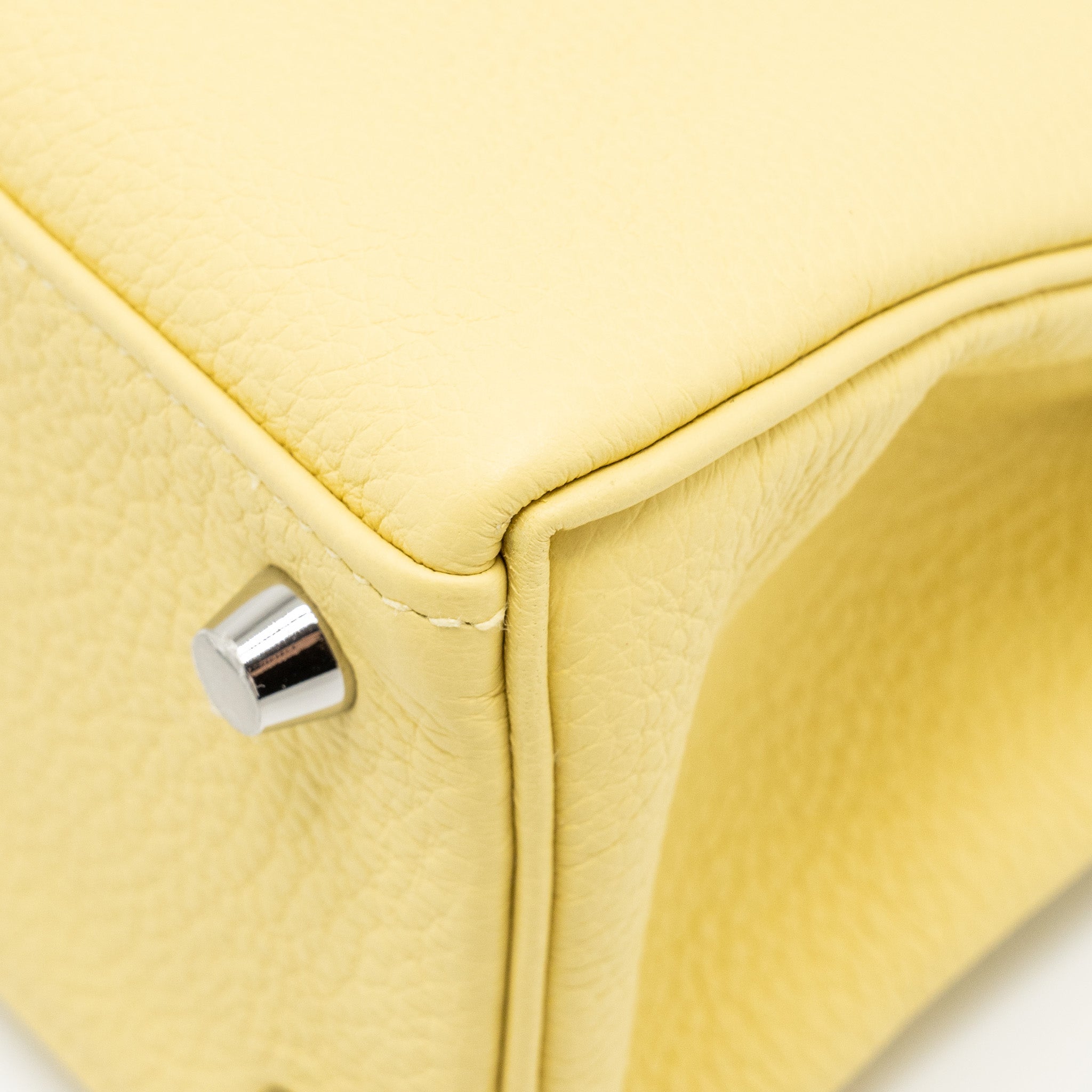 HERMES KELLY 25 TOGO 1Z JAUNE POUSSIN SHW