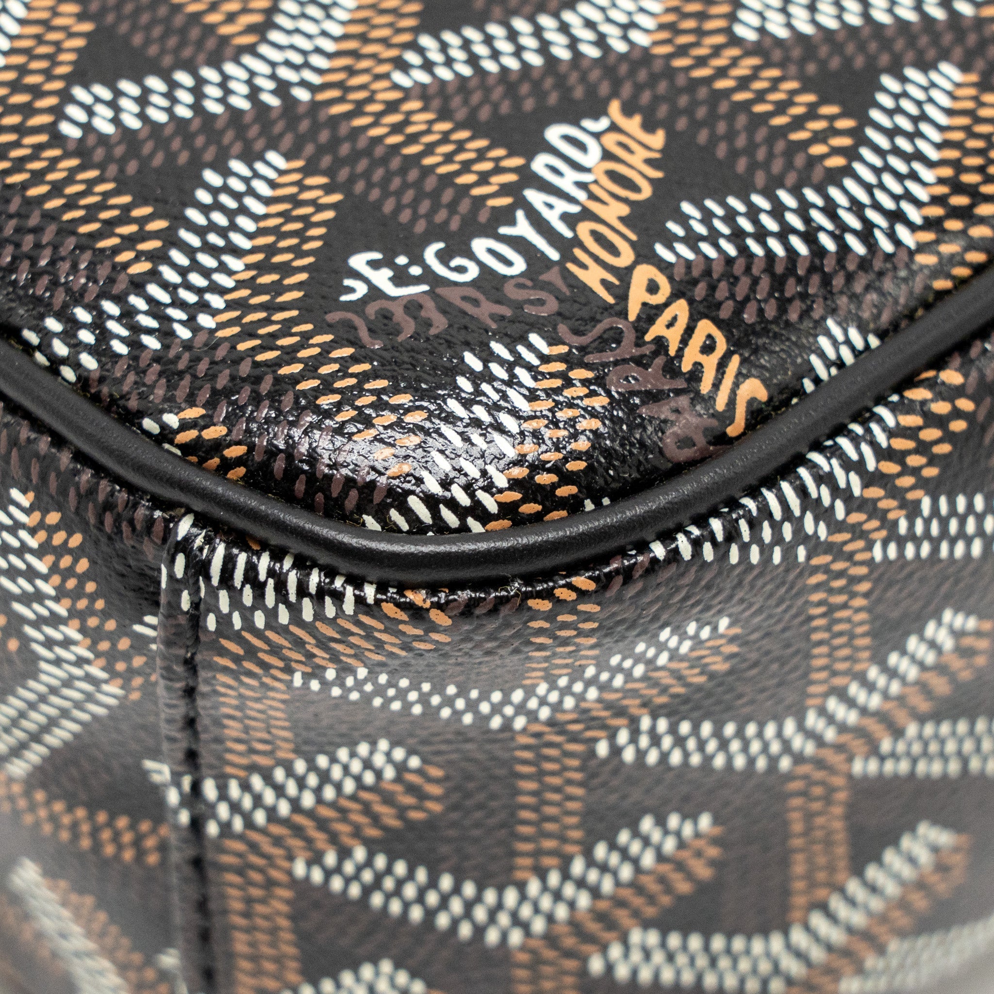 GOYARD CAP VERT PM CROSSBODY BAG GOYARDINE CANVAS/LEATHER BLACK SHW