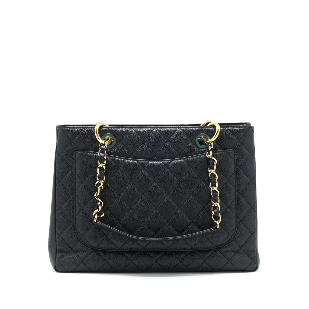 CHANEL GRAND SHOPPING TOTE BAG CAVIAR BLACK GHW
