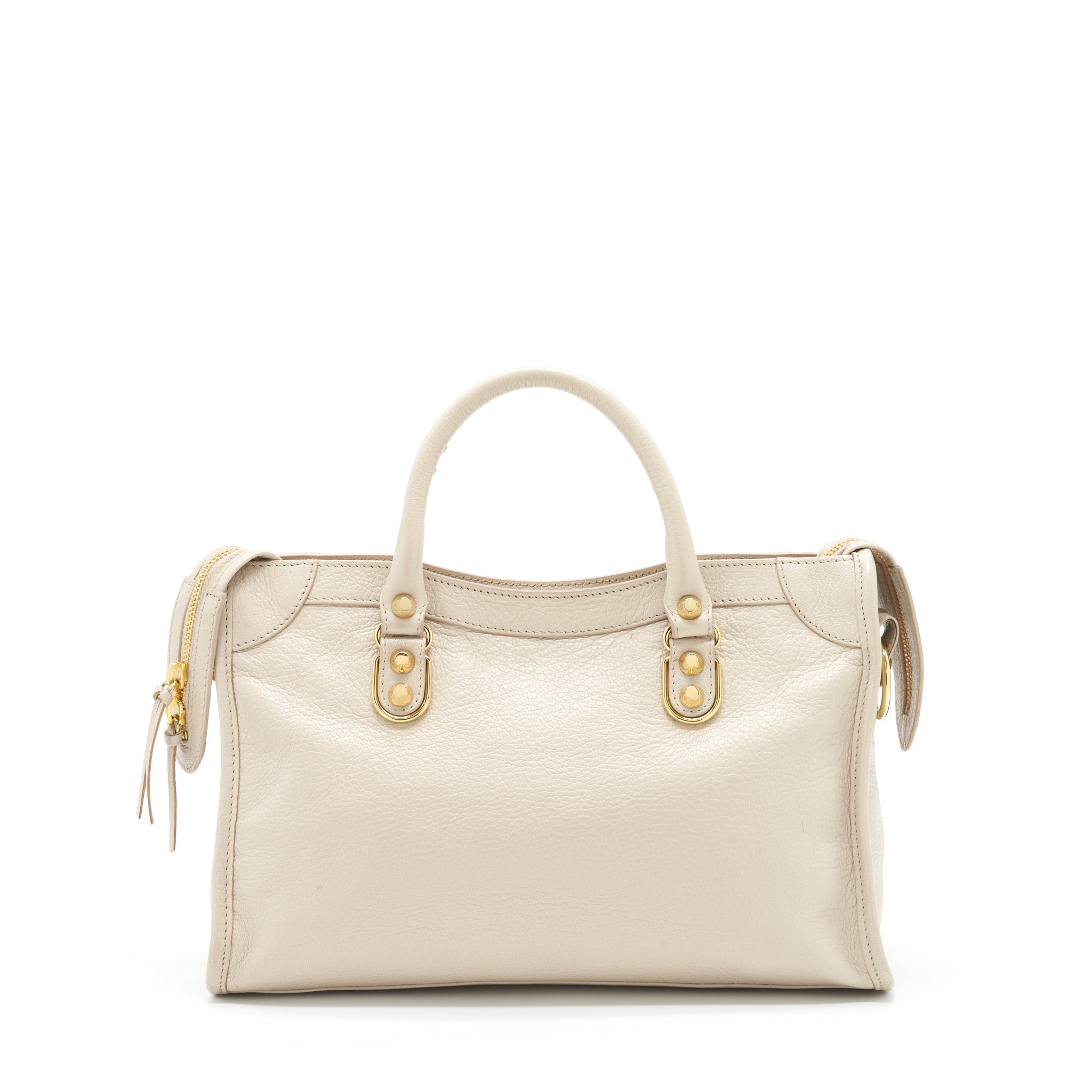 BALENCIAGA MINI CITY BAG BEIGE GHW