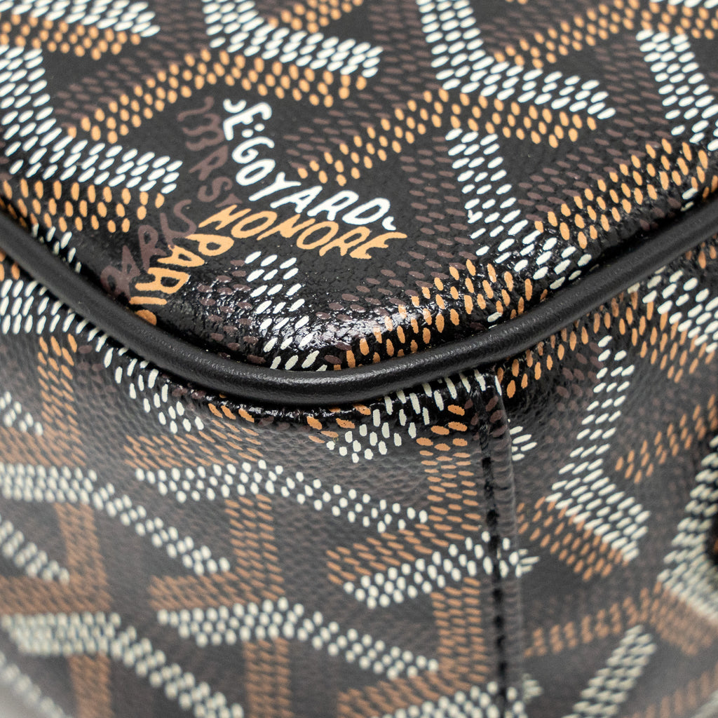 GOYARD CAP VERT PM CROSSBODY BAG GOYARDINE CANVAS/LEATHER BLACK SHW
