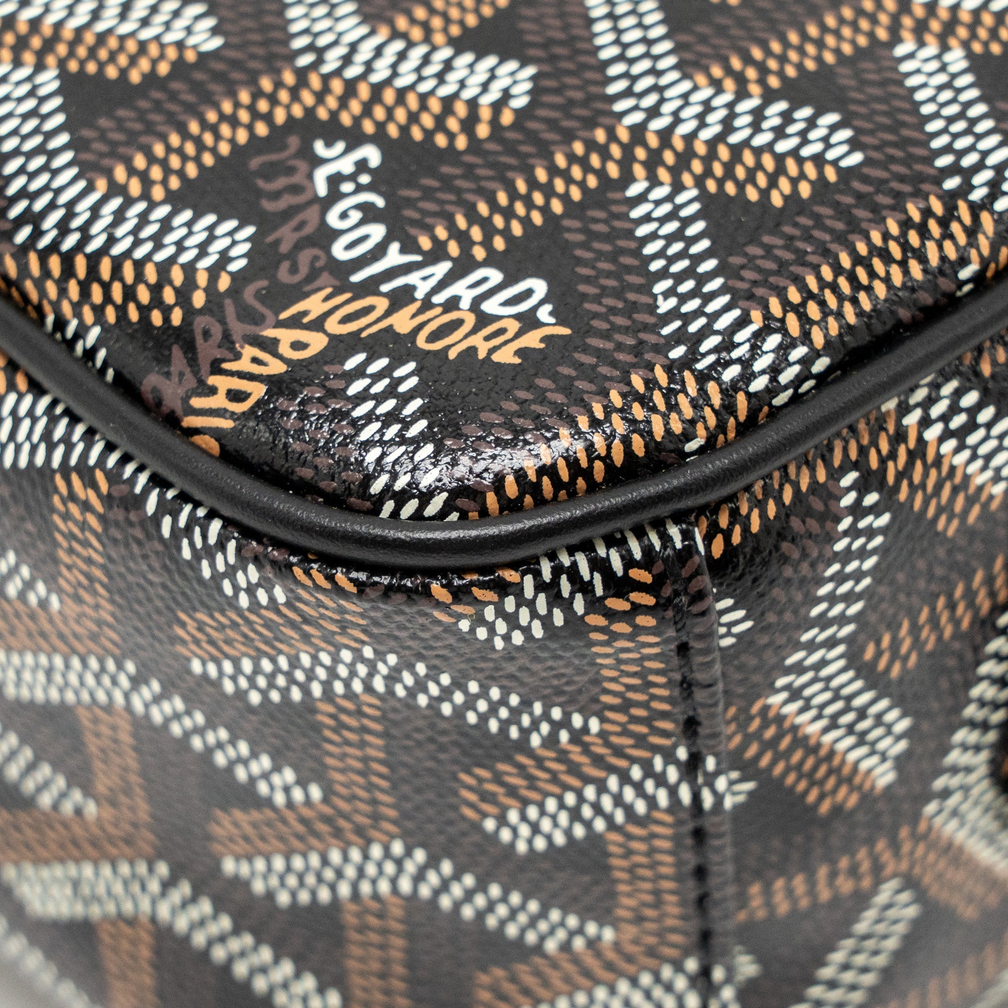 GOYARD CAP VERT PM CROSSBODY BAG GOYARDINE CANVAS/LEATHER BLACK SHW