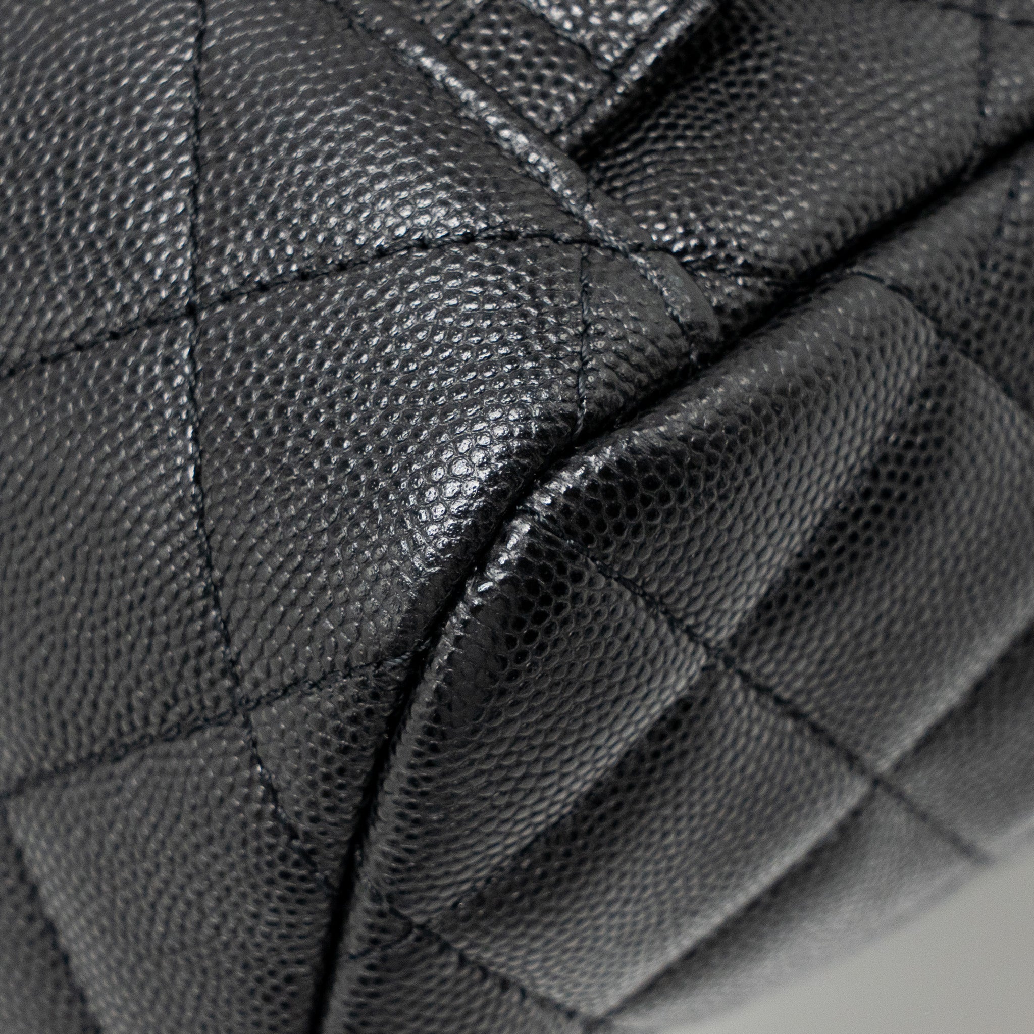 CHANEL QUILTED MINI BACKPACK CAVIAR BLACK LGHW (MICROCHIP)
