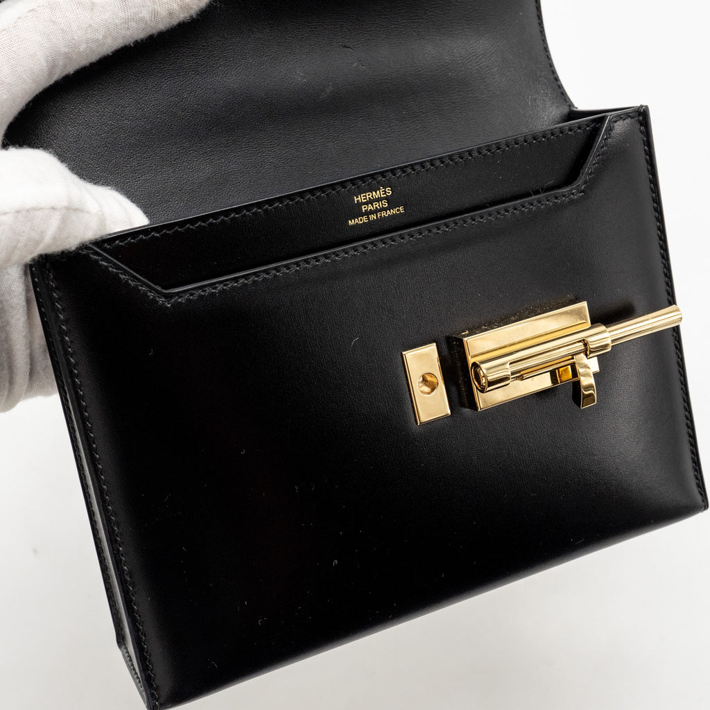 HERMES MINI VERROU BOX BLACK GHW
