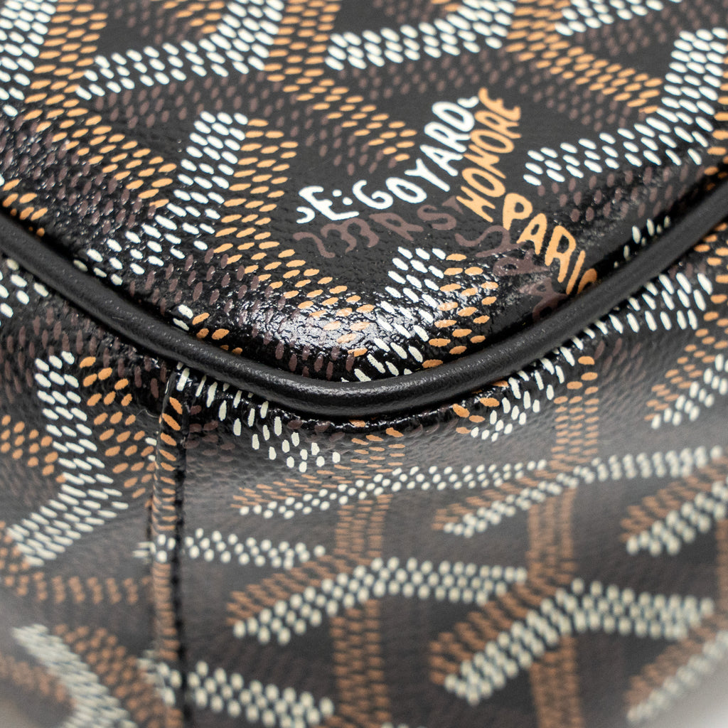 GOYARD CAP VERT PM CROSSBODY BAG GOYARDINE CANVAS/LEATHER BLACK SHW