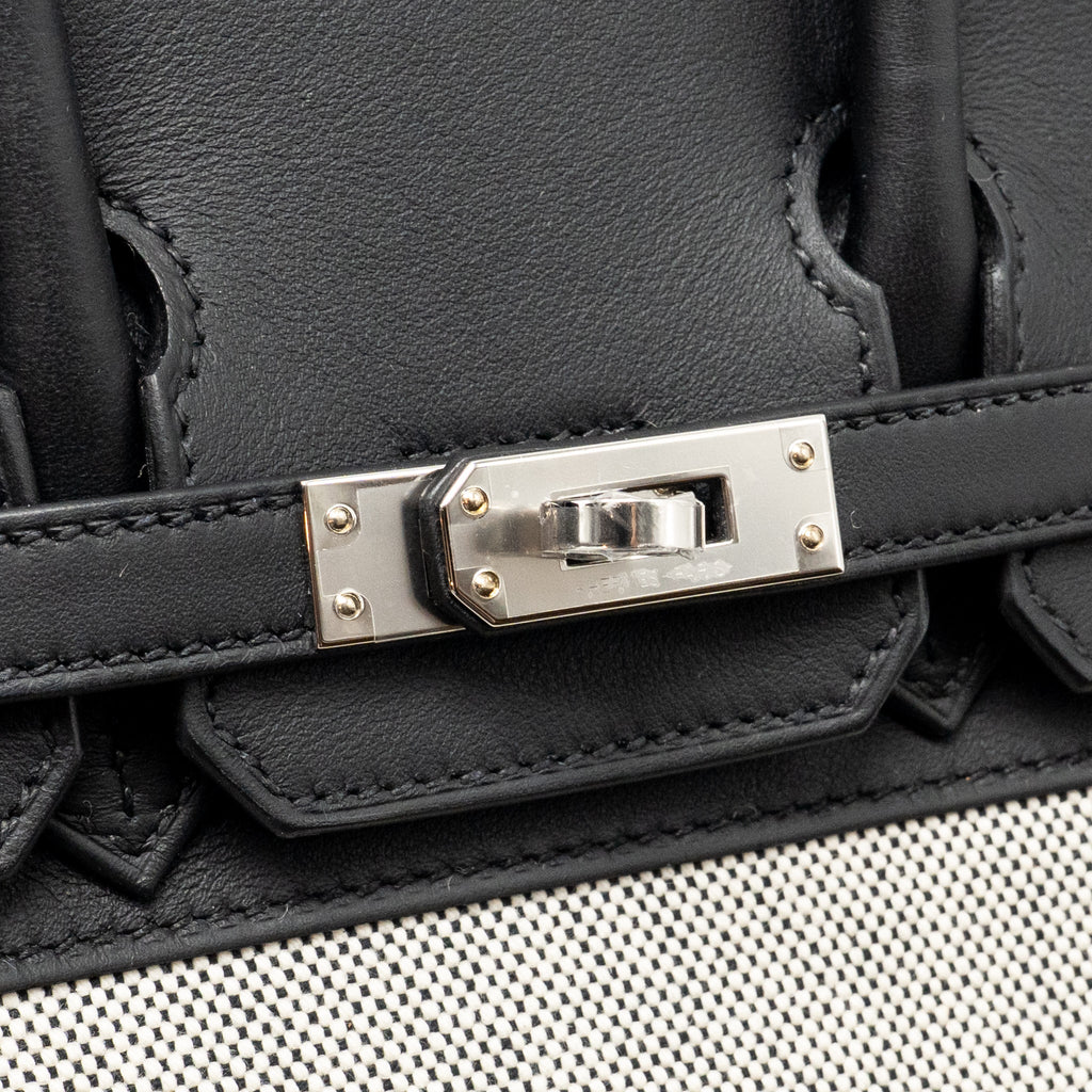 HERMES BIRKIN 25 TOILE SWIFT / CANVAS BLACK SHW