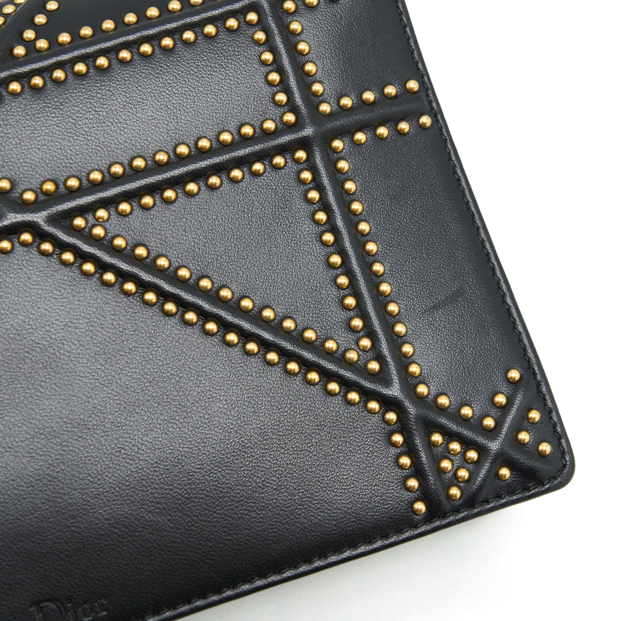 DIOR SMALL STUDDED DIORAMA BLACK GHW