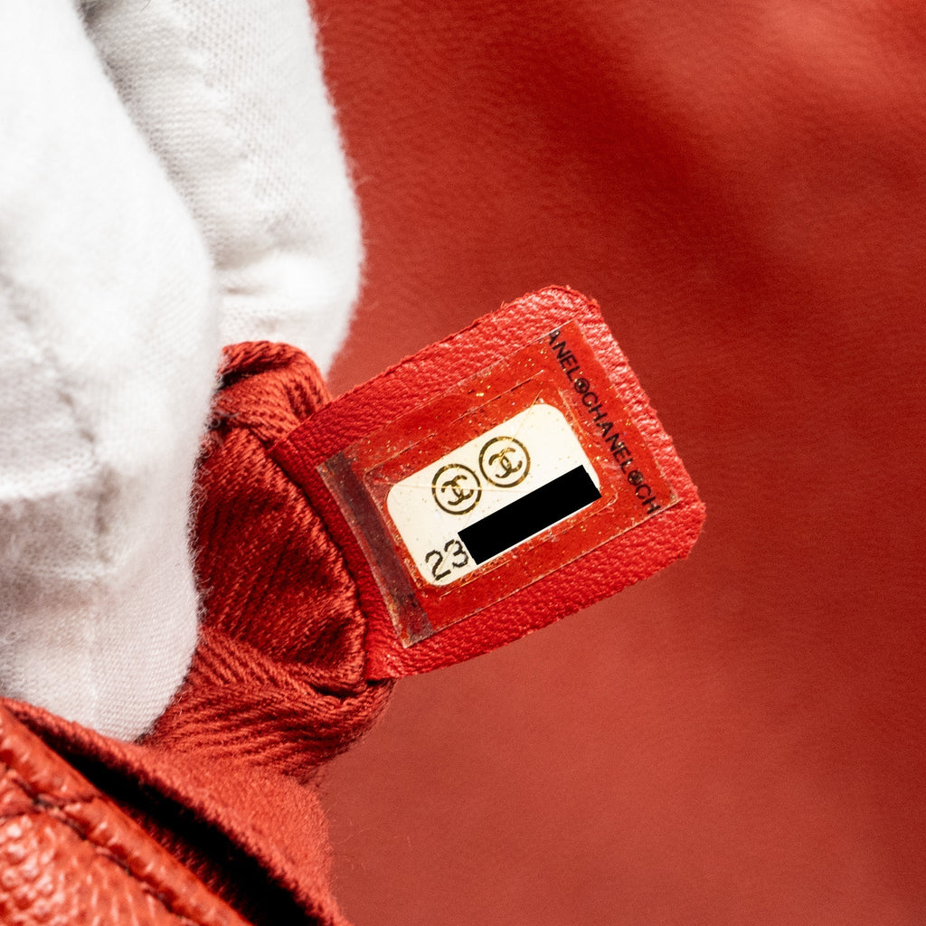 CHANEL LARGE COCO HANDLE CAVIAR DARK RED RUTHENIUM HARDWARE