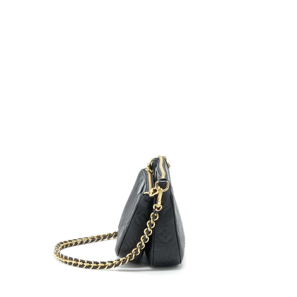 LOUIS VUITTON MULTI POCHETTE MONOGRAM EMPREINTE BLACK GHW