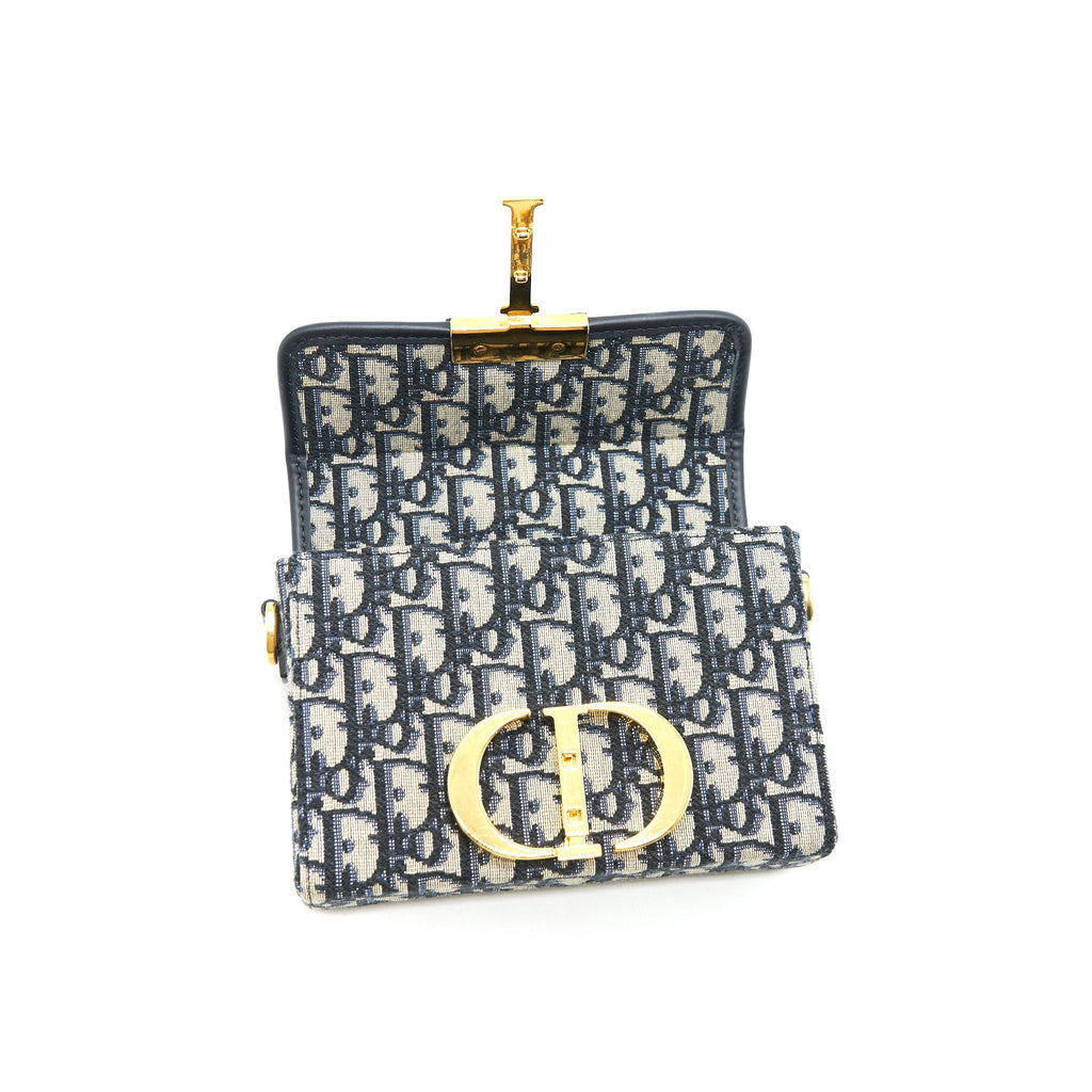 CHRISTIAN DIOR 30 MONTAIGNE MINI BOX BAG OBLIQUE CANVAS
