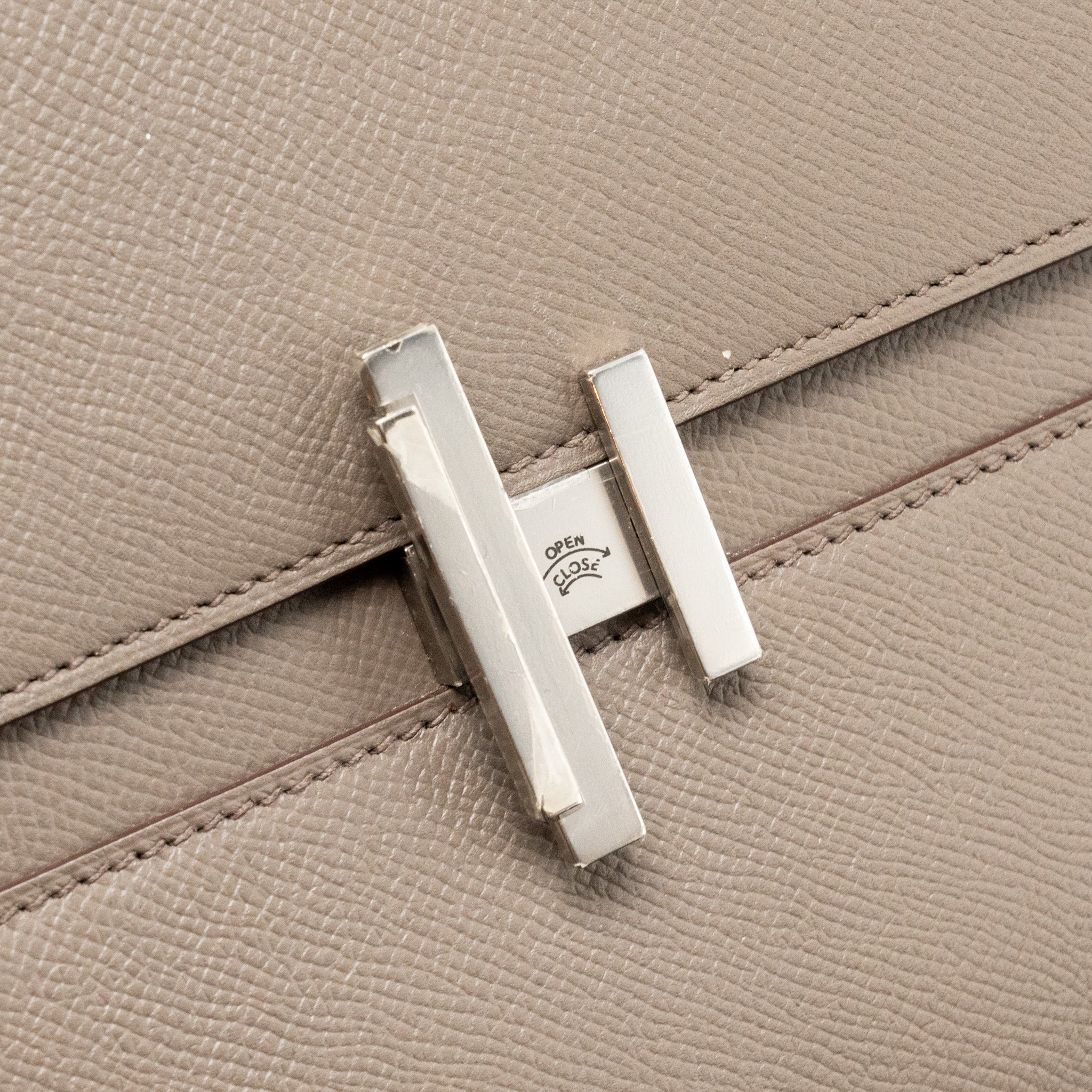 HERMES CINHETIC BOX BAG EPSOM GRIS ETAIN SHW