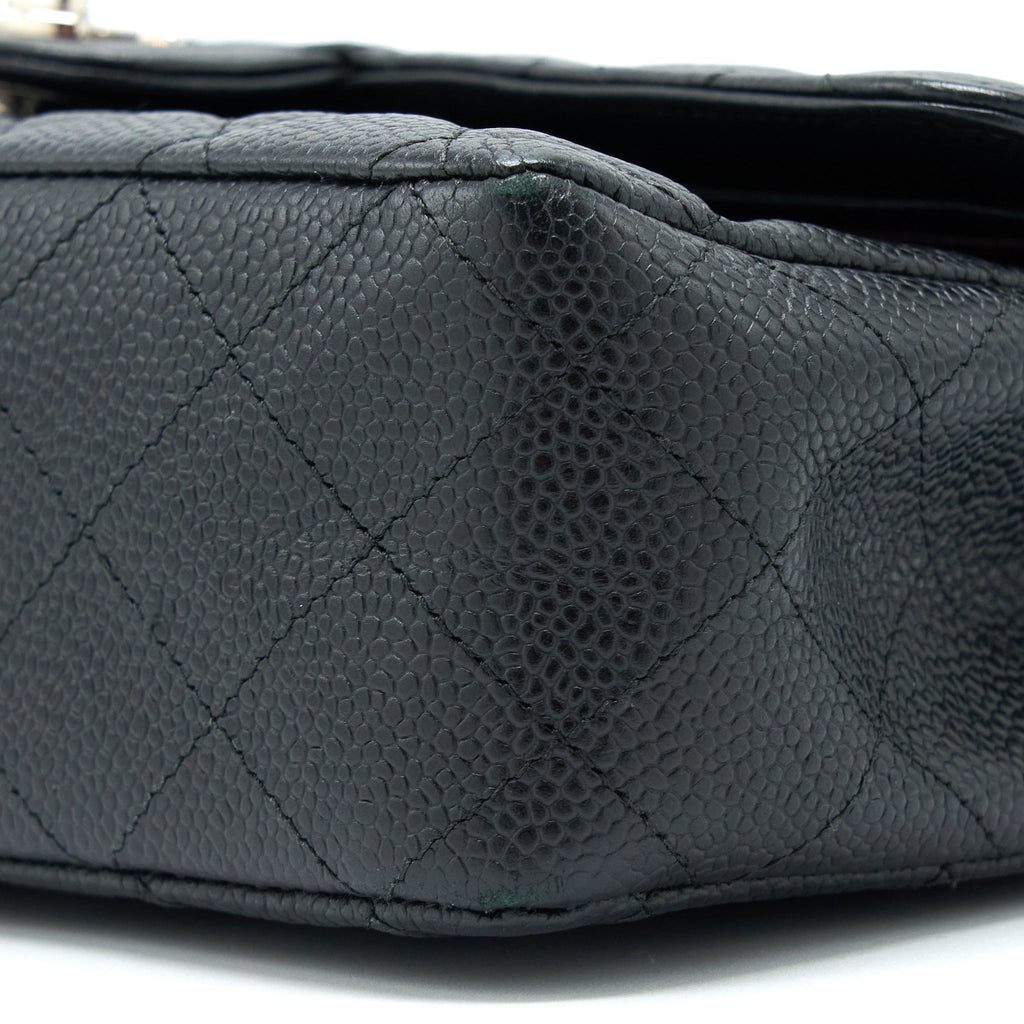 CHANEL MEDIUM CLASSIC FLAP BAG CAVIAR BLACK SHW