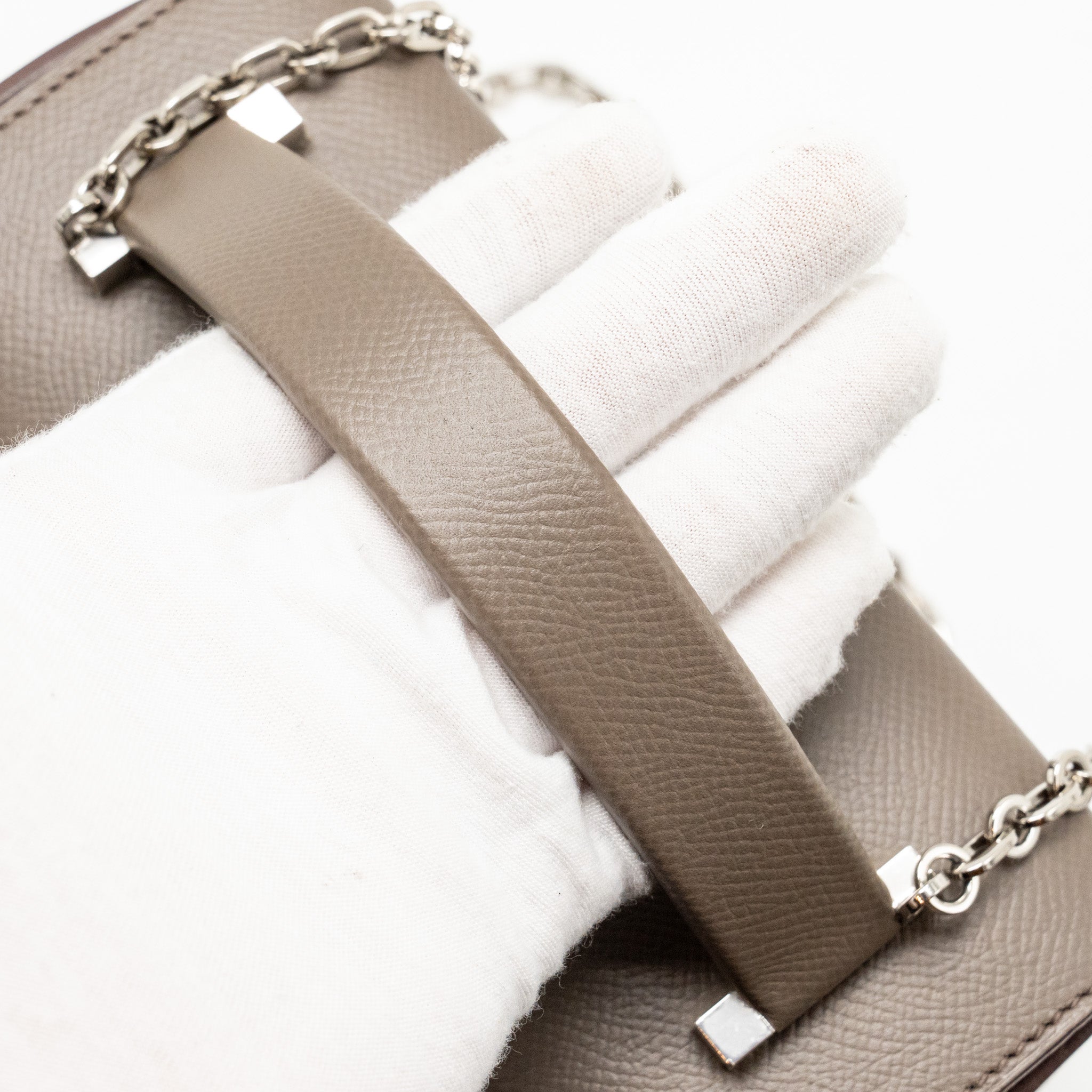 HERMES CINHETIC BOX BAG EPSOM GRIS ETAIN SHW