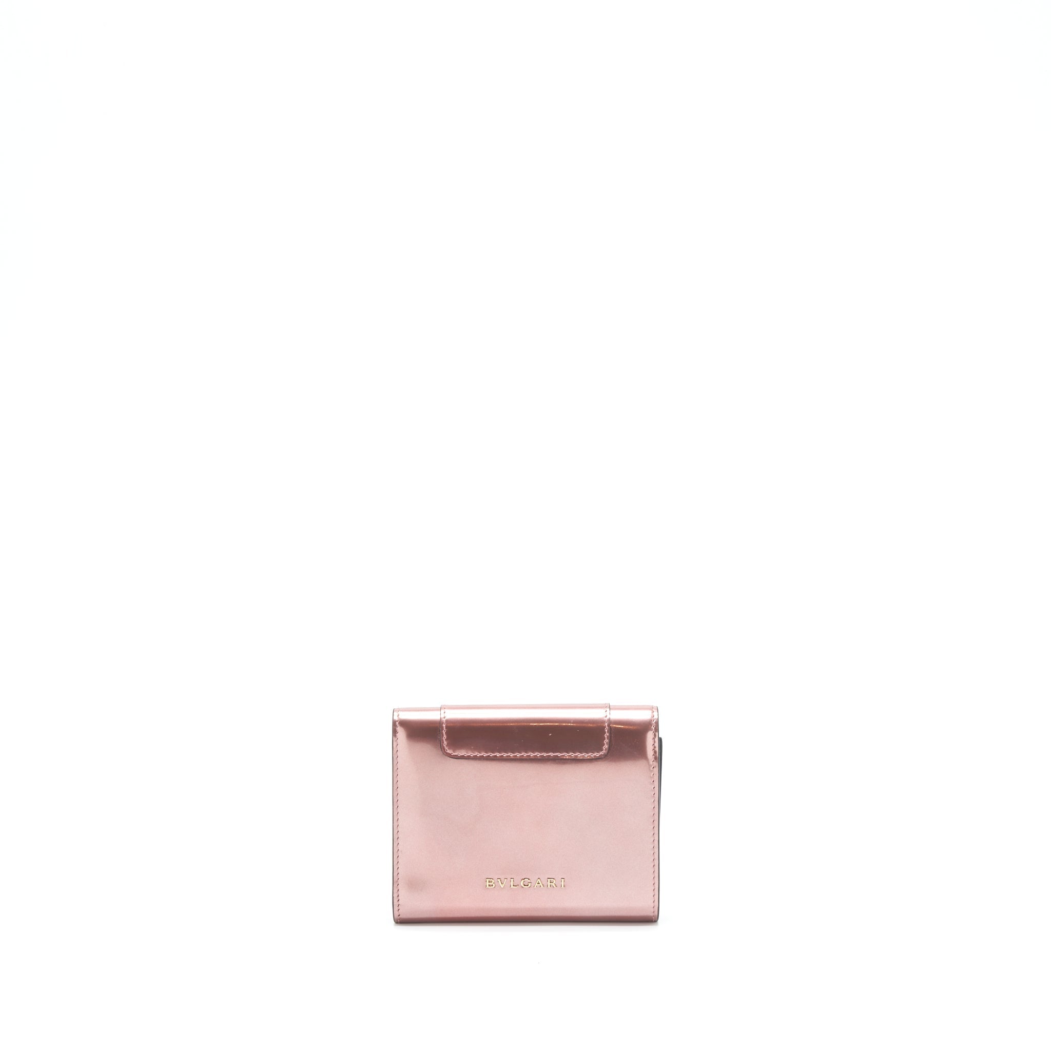 BVLGARI SERPENTI COMPACT WALLET PATENT PINK