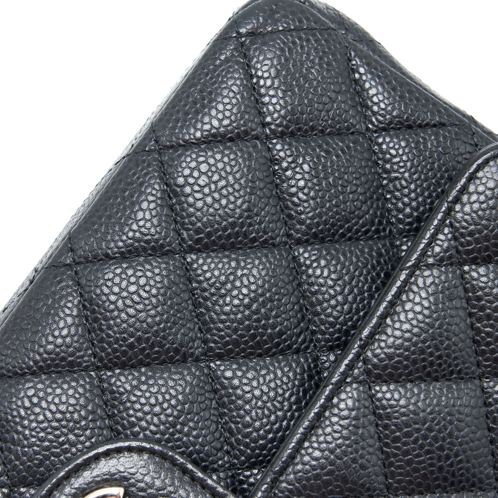 CHANEL MEDIUM CLASSIC FLAP BAG CAVIAR BLACK SHW