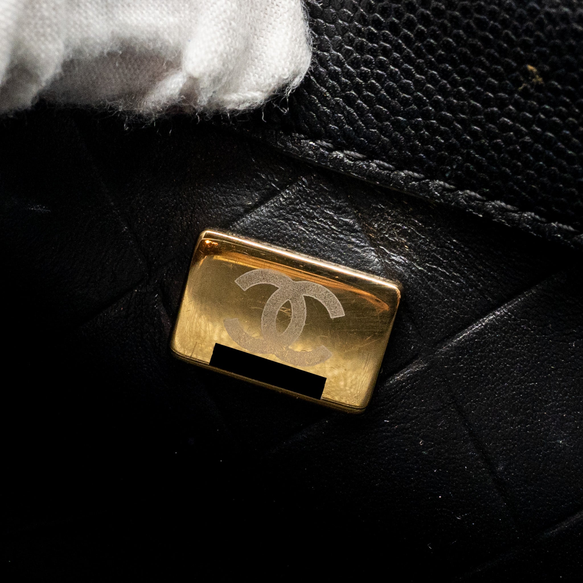 CHANEL 22B ROUND MESSENGER BAG CAVIAR BLACK GHW (MICROCHIP)