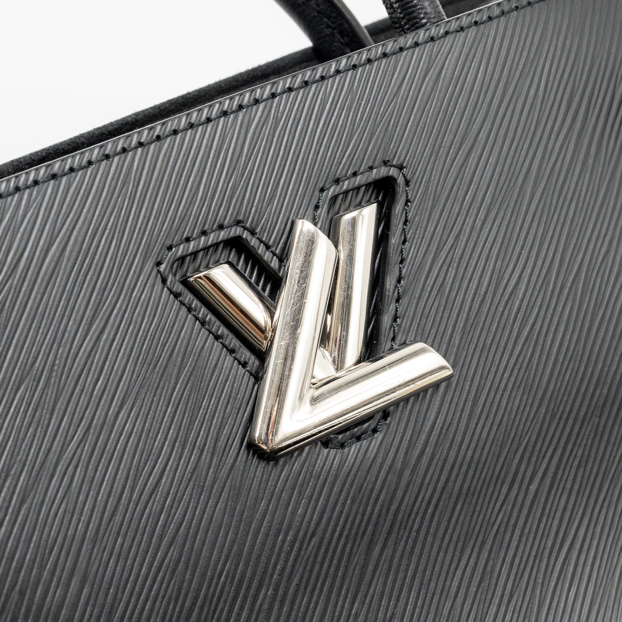 LOUIS VUITTON TWIST TOTE BAG EPI BLACK SHW