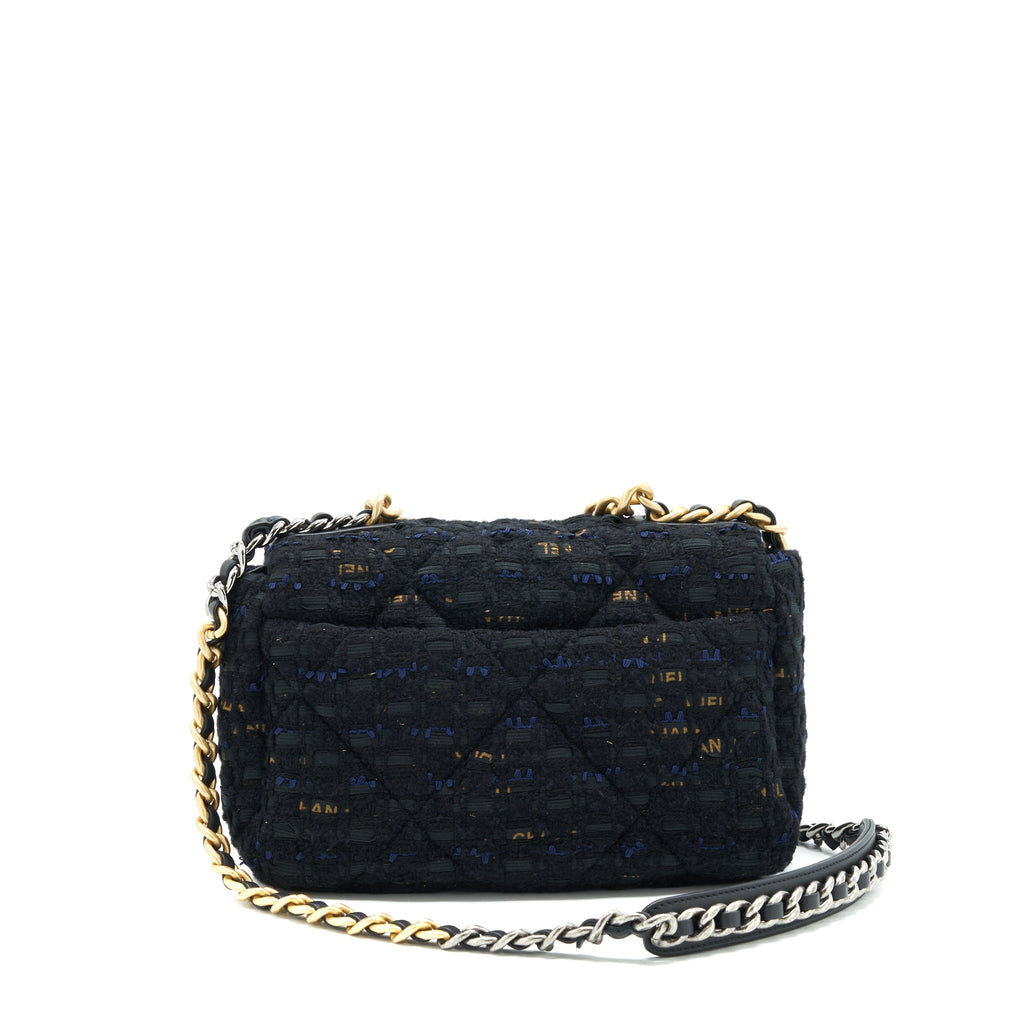 CHANEL TWEED SMALL 19 FLAP BAG