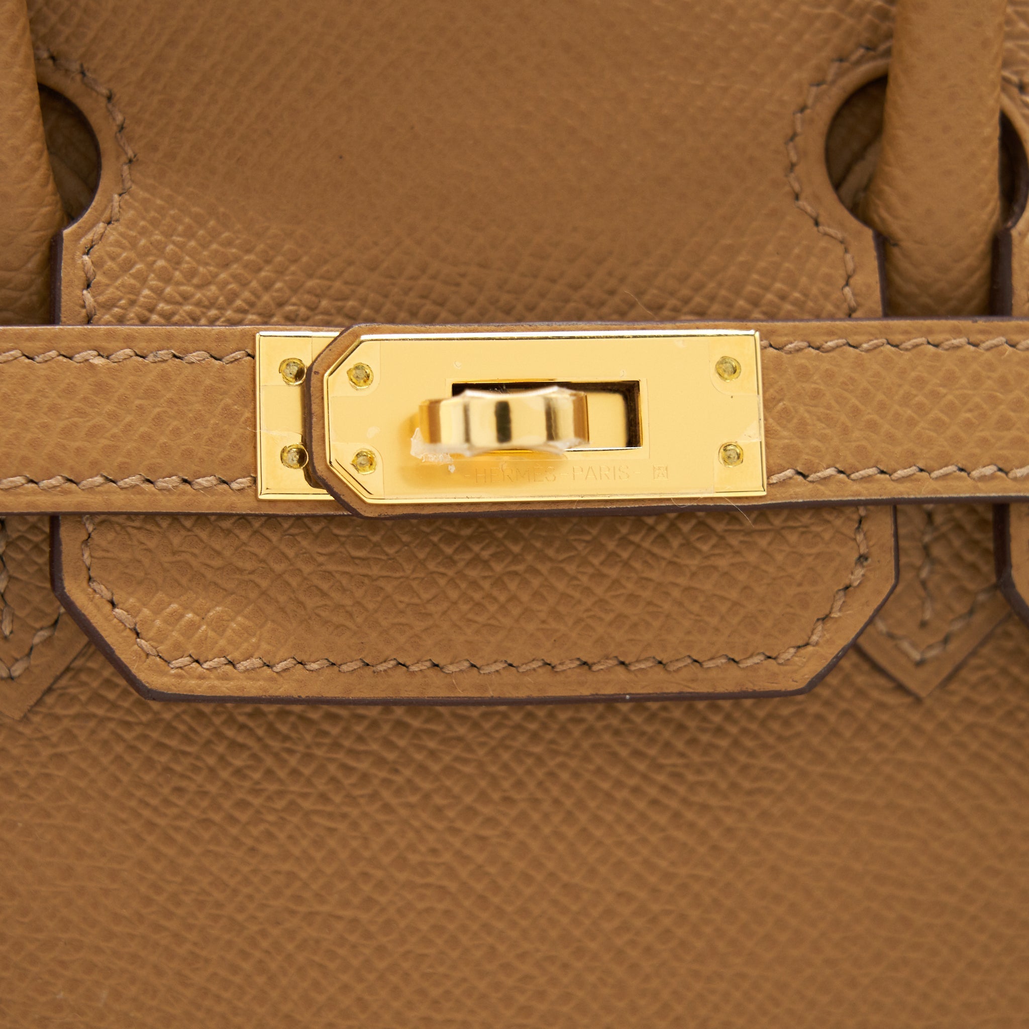 HERMES BIRKIN 25 SELLIER EPSOM 4B BISCUIT GHW