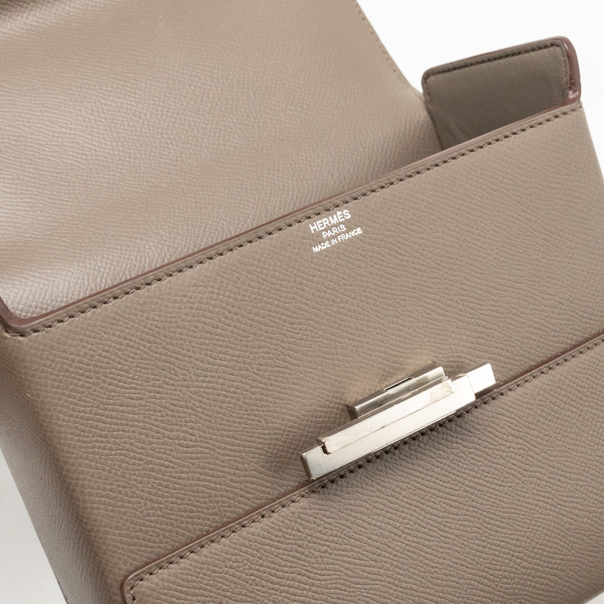 HERMES CINHETIC BOX BAG EPSOM GRIS ETAIN SHW