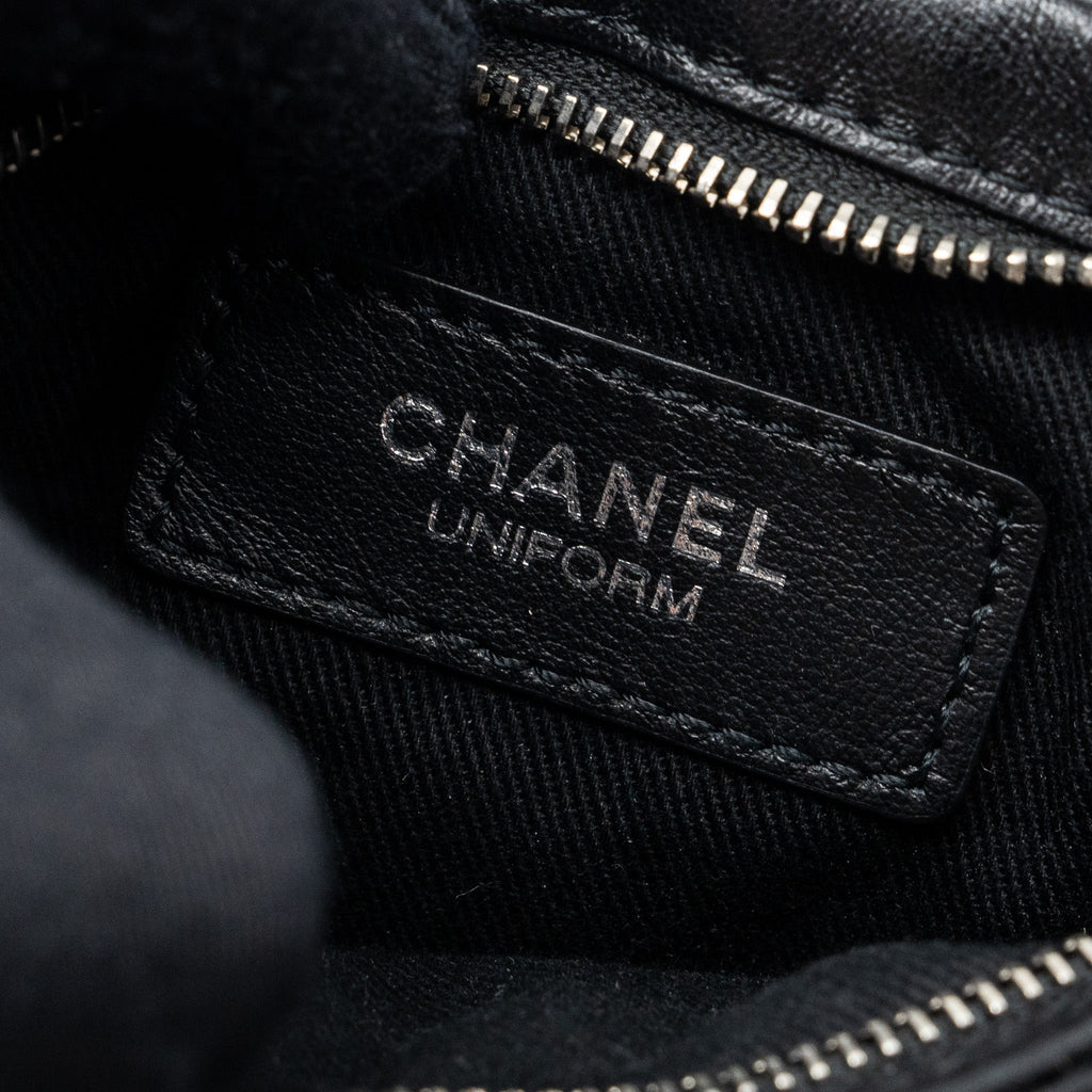 CHANEL SHOULDER BAG LAMBSKIN BLACK SHW