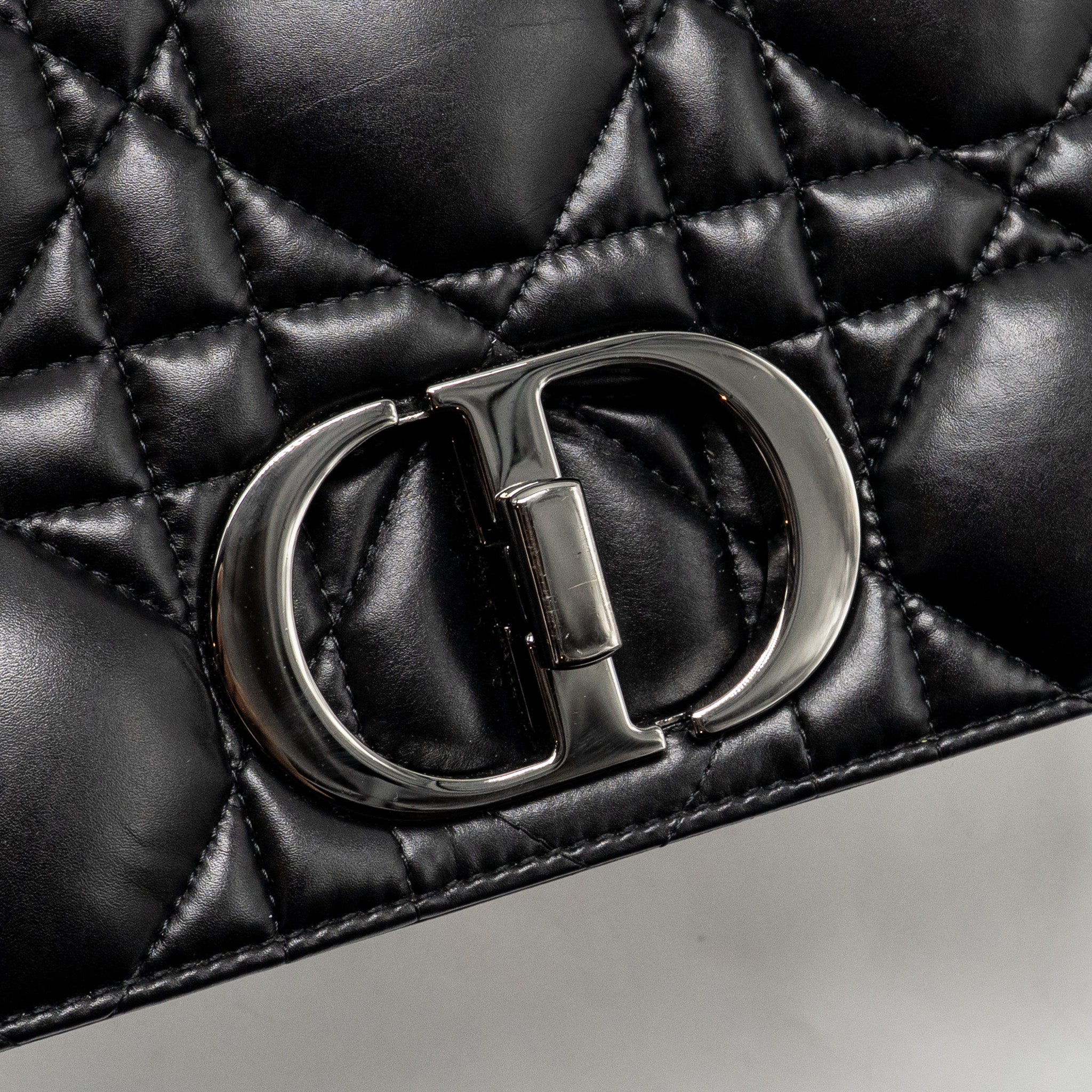 DIOR MEDIUM DIOR CARO BAG CALFSKIN SO BLACK