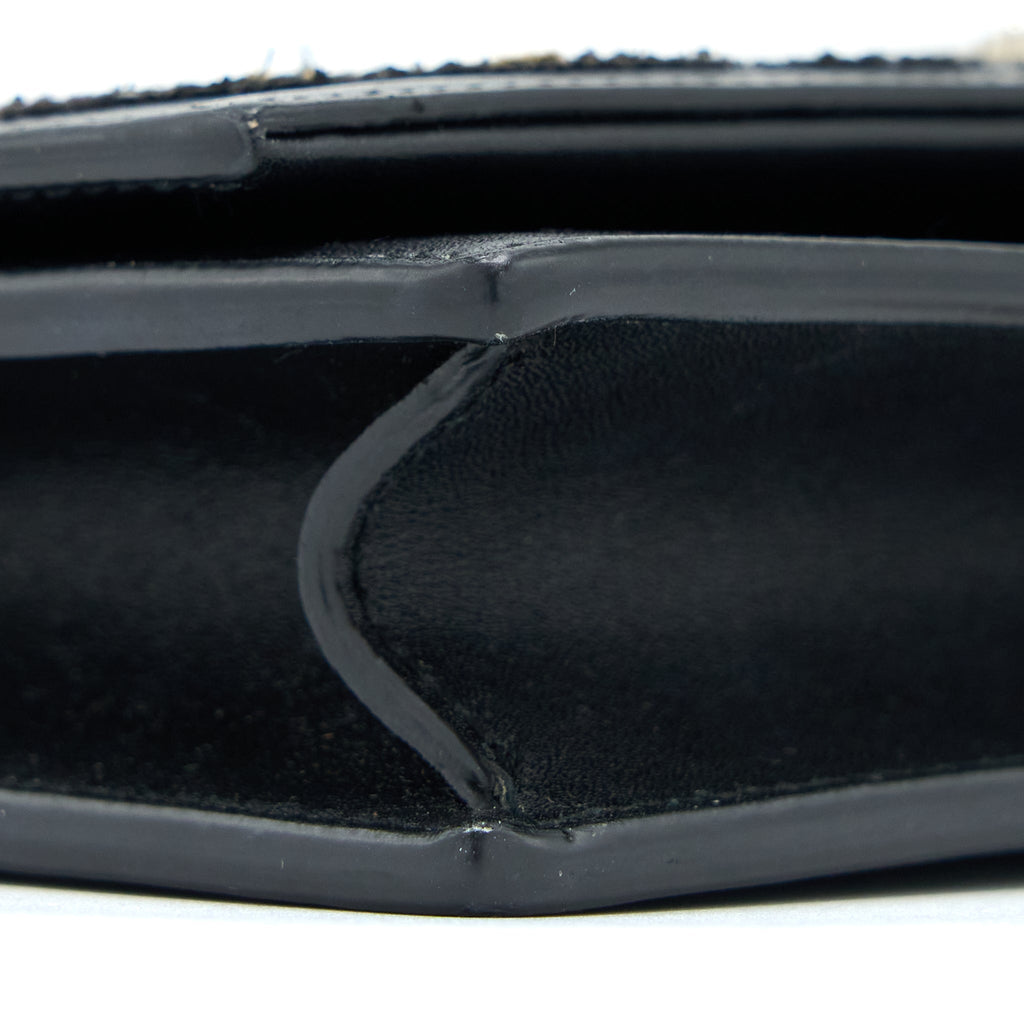 SAINT LAURENT/ YSL KATE SMALL CHAIN WALLET WITH TASSEL BLACK/MULTICOLOUR LIMITED EDITION GHW