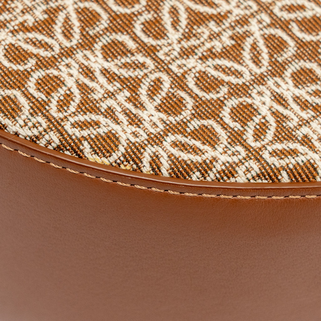 LOEWE MEDIUM LUNA BAG ANAGRAM JACQUARD CANVAS/CALFSKIN TAN/PECAN GHW