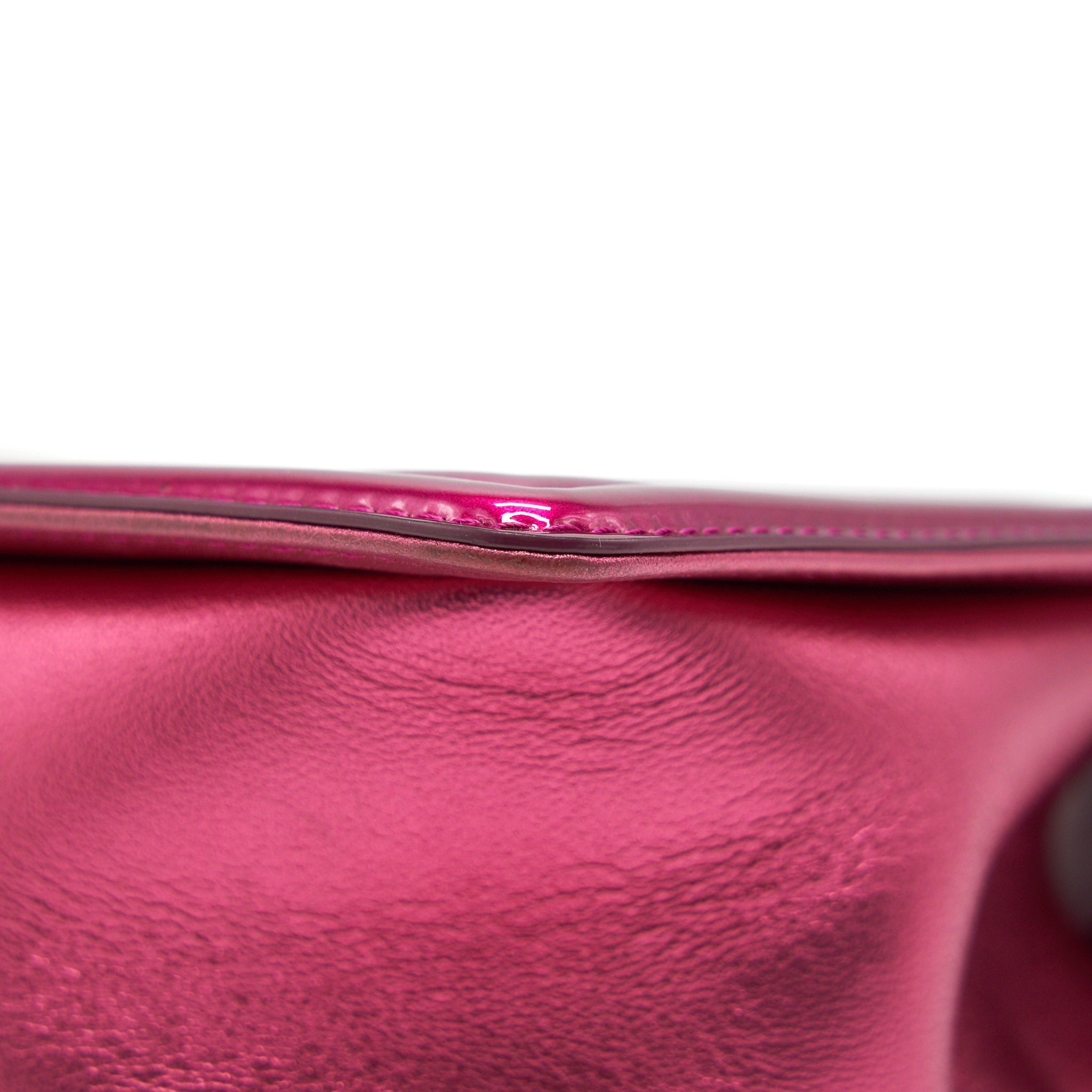 CHANEL MEDIUM LEBOY BAG METALLIC PINK SHW