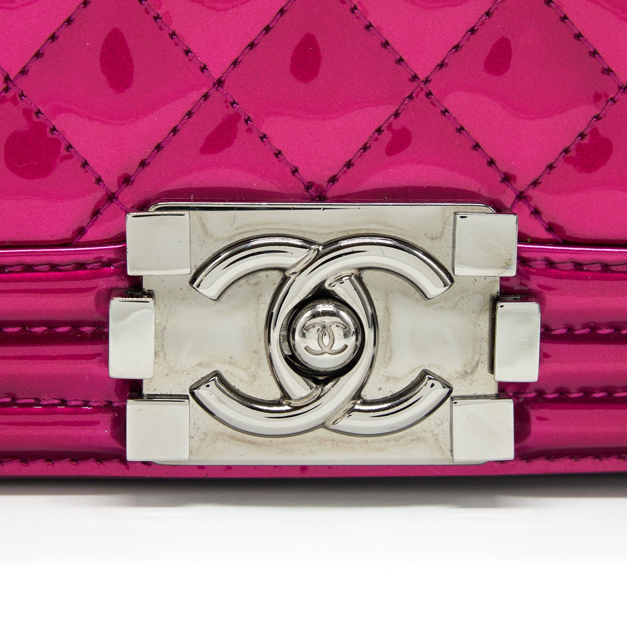 CHANEL MEDIUM LEBOY BAG METALLIC PINK SHW