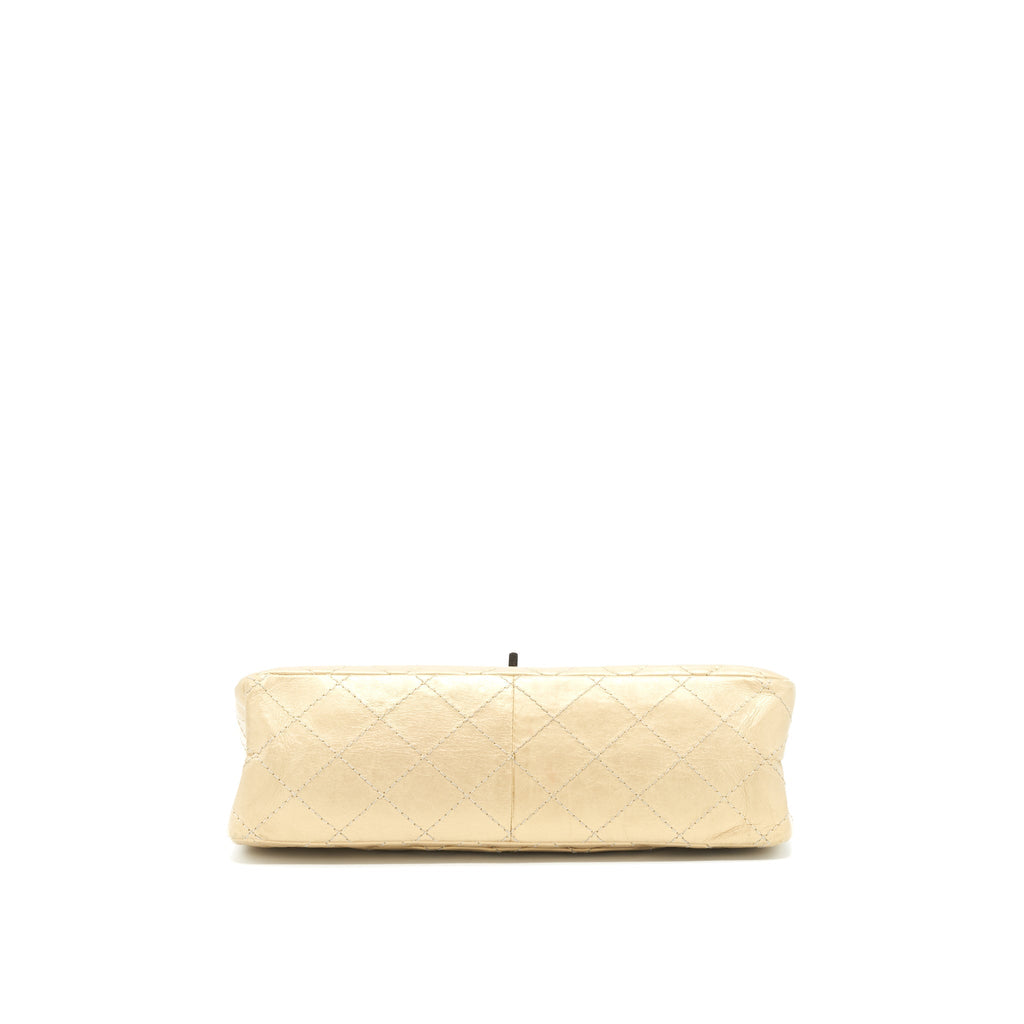 CHANEL 2.55 REISSUE 226 DOUBLE FLAP BAG RUTHENIUM HARDWARE