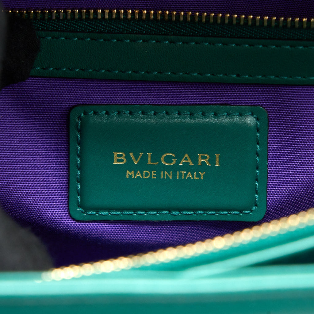 BVLGARI SERPENTI FOREVER SHOULDER BAG CALFSKIN GREEN LGHW