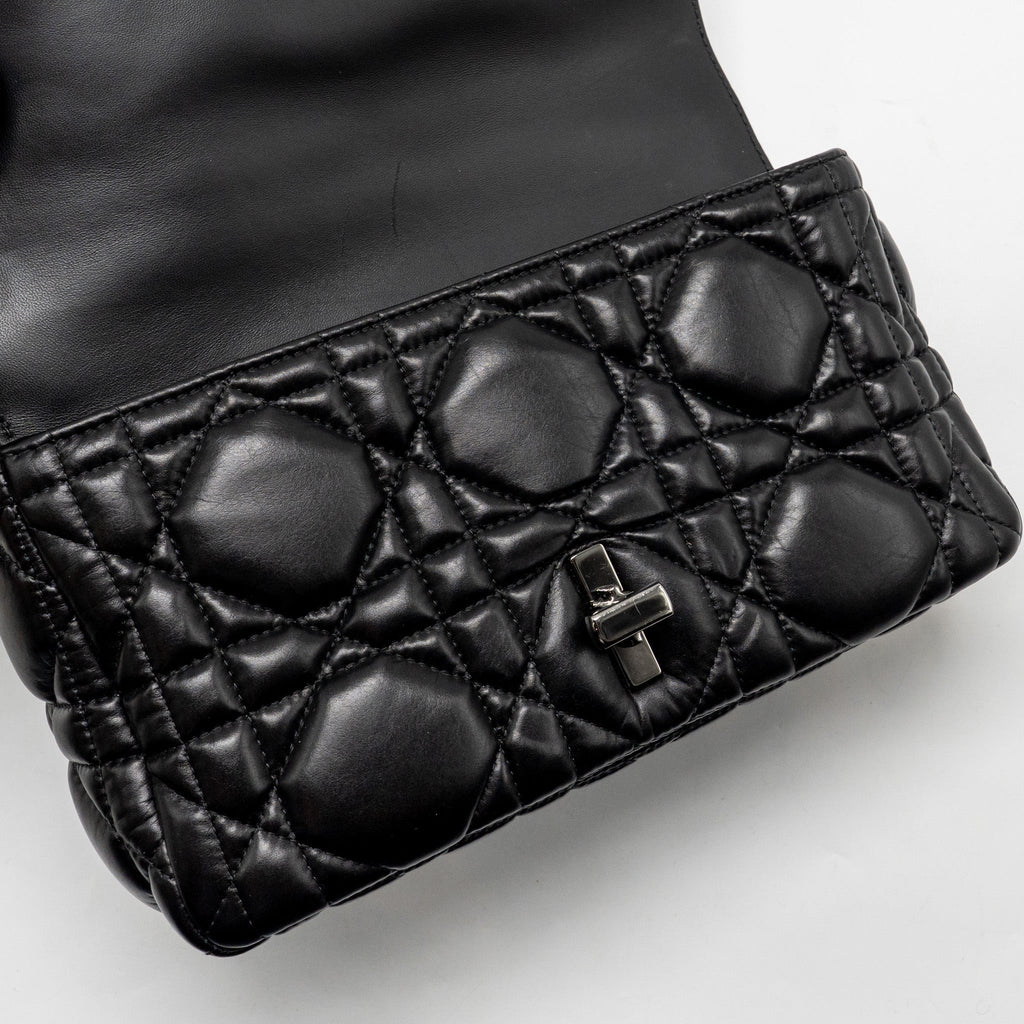 DIOR MEDIUM DIOR CARO BAG CALFSKIN SO BLACK