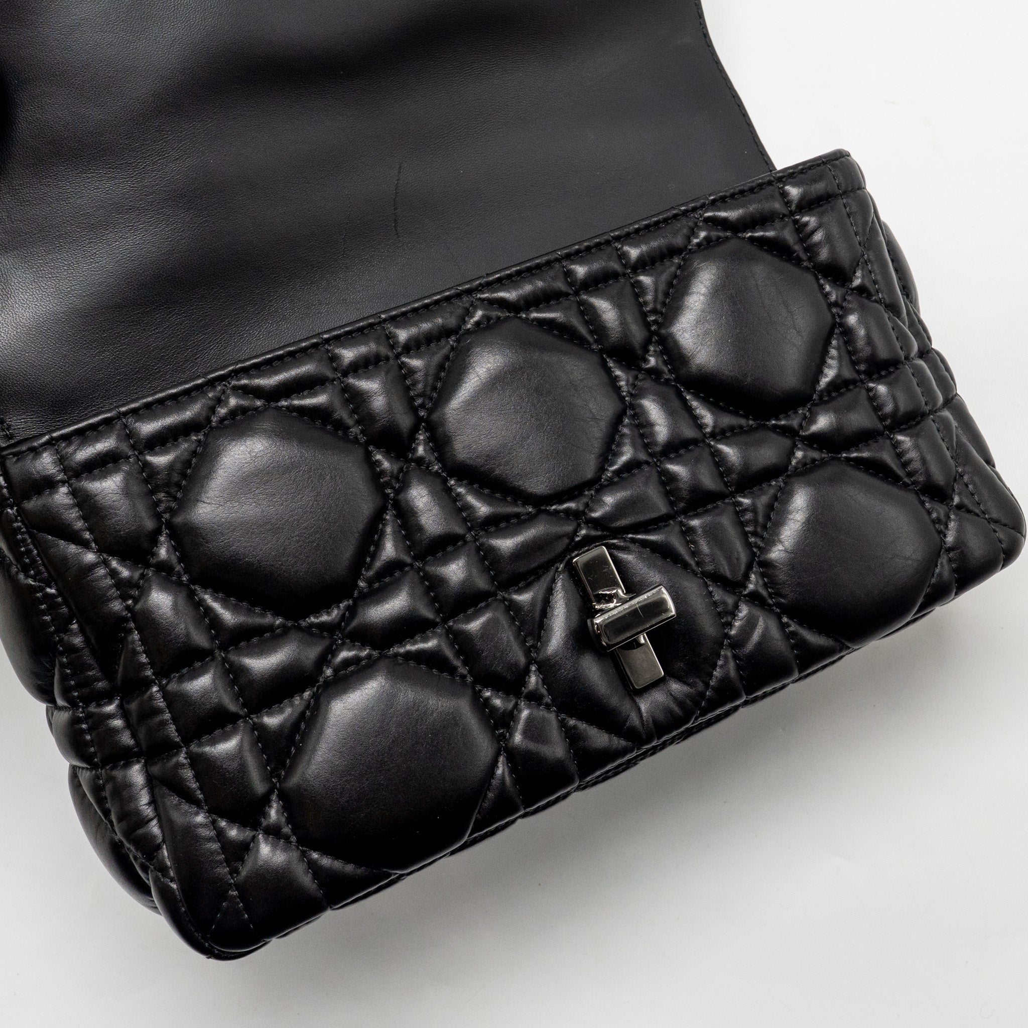 DIOR MEDIUM DIOR CARO BAG CALFSKIN SO BLACK