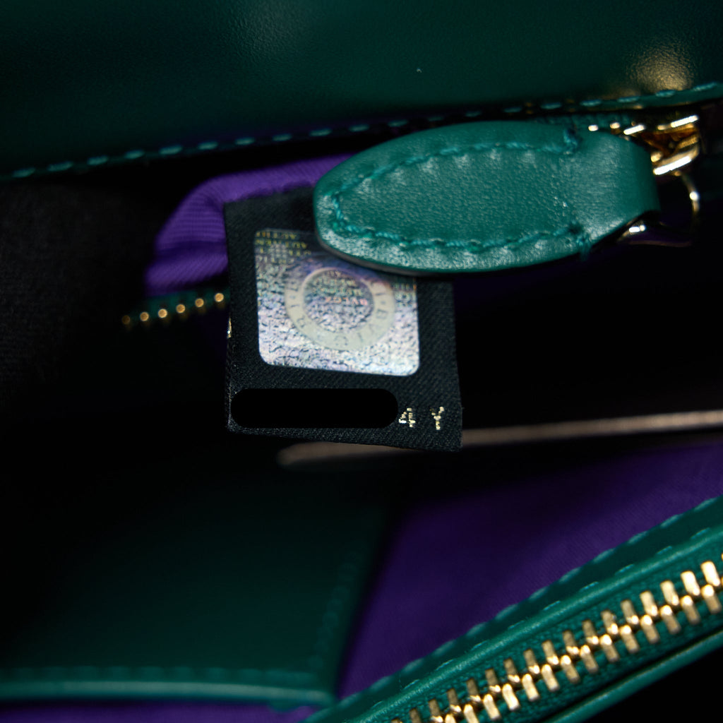 BVLGARI SERPENTI FOREVER SHOULDER BAG CALFSKIN GREEN LGHW