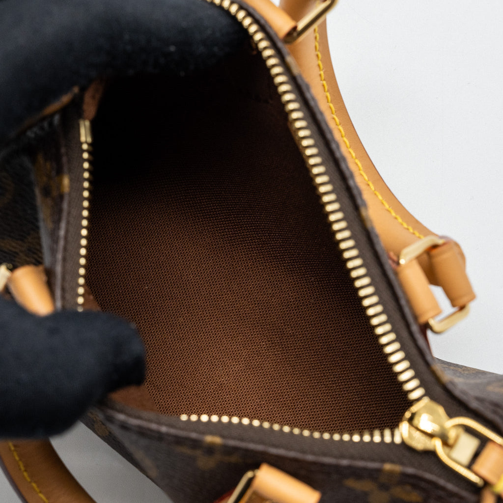 LOUIS VUITTON NANO SPEEDY MONOGRAM CANVAS GHW