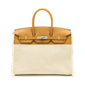 HERMES BIRKIN 35 FRAY FRAY SWIFT/TOILE H CANVAS SESAME SHW