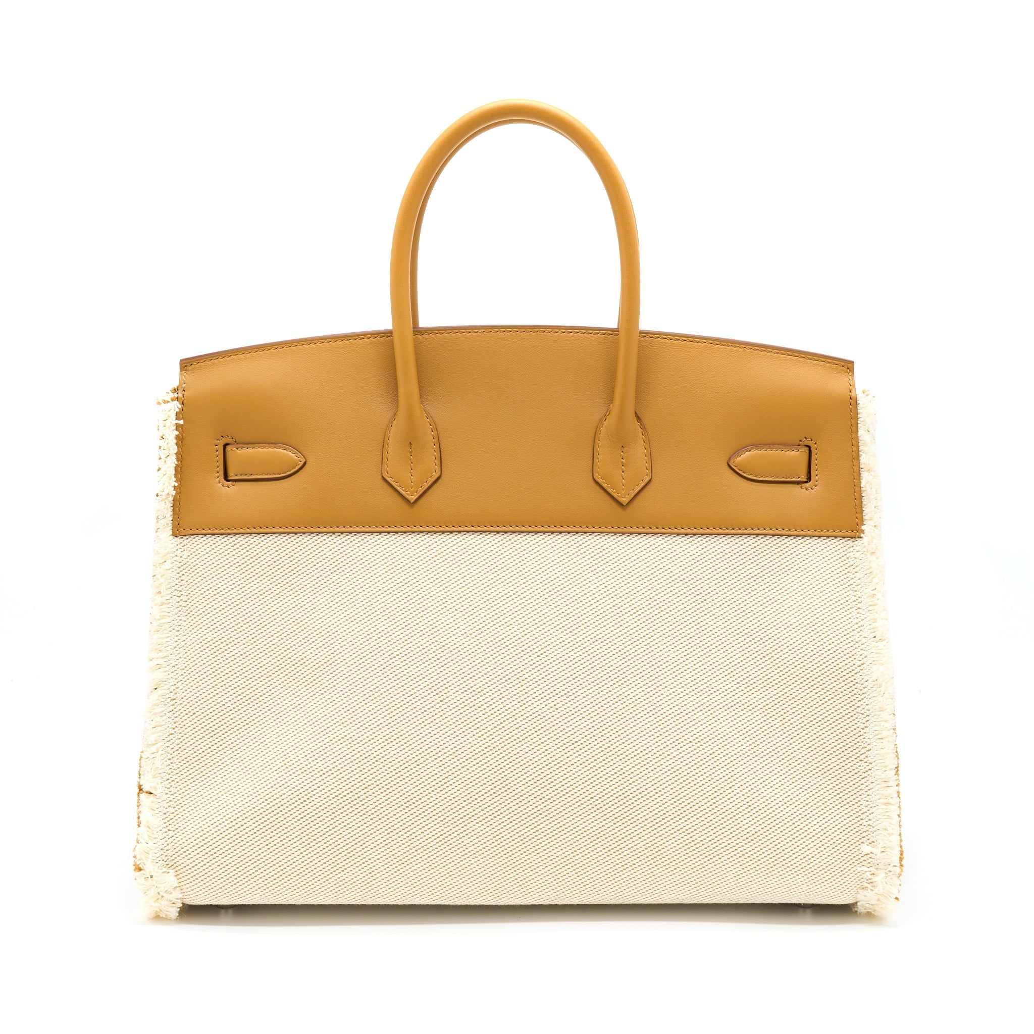 HERMES BIRKIN 35 FRAY FRAY SWIFT/TOILE H CANVAS SESAME SHW