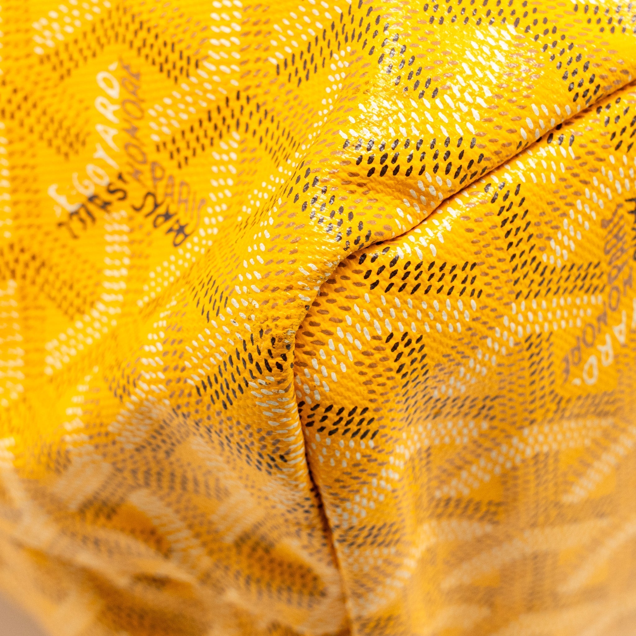 GOYARD SAINT LOUIS PM TOTE BAG GOYARDINE CANVAS / CALFSKIN YELLOW SHW