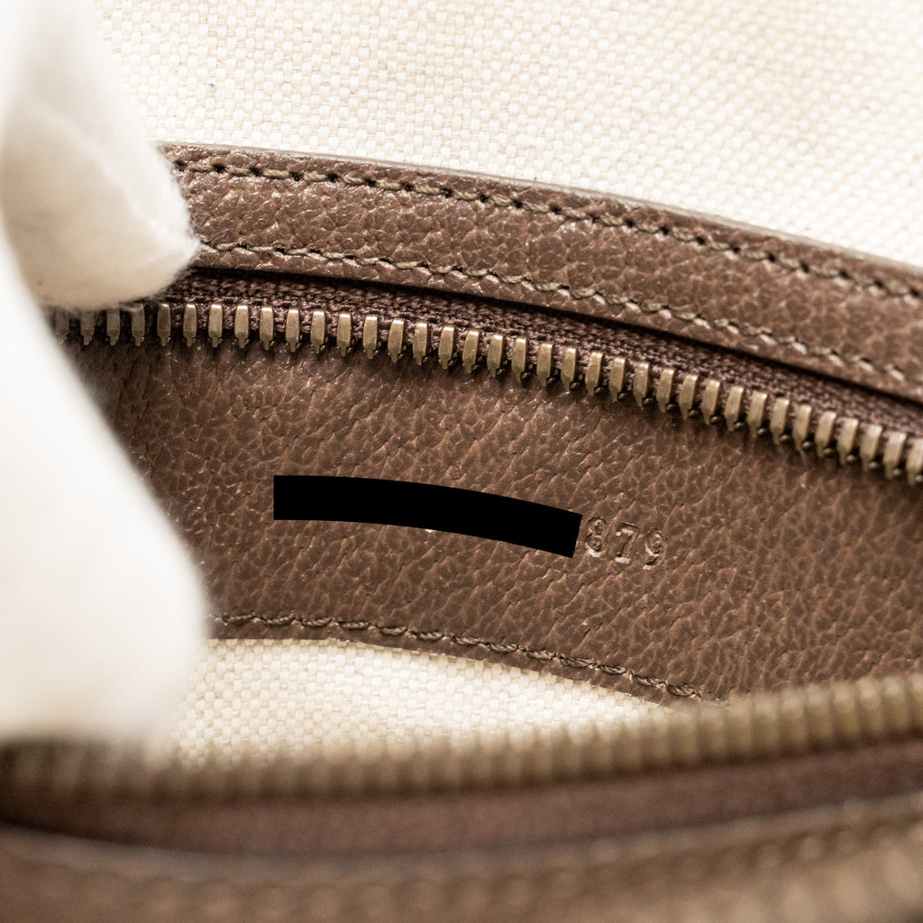 GUCCI SMALL OPHIDIA HALF MOON CROSSBODY HOBO BAG GG SUPREME CANVAS GHW