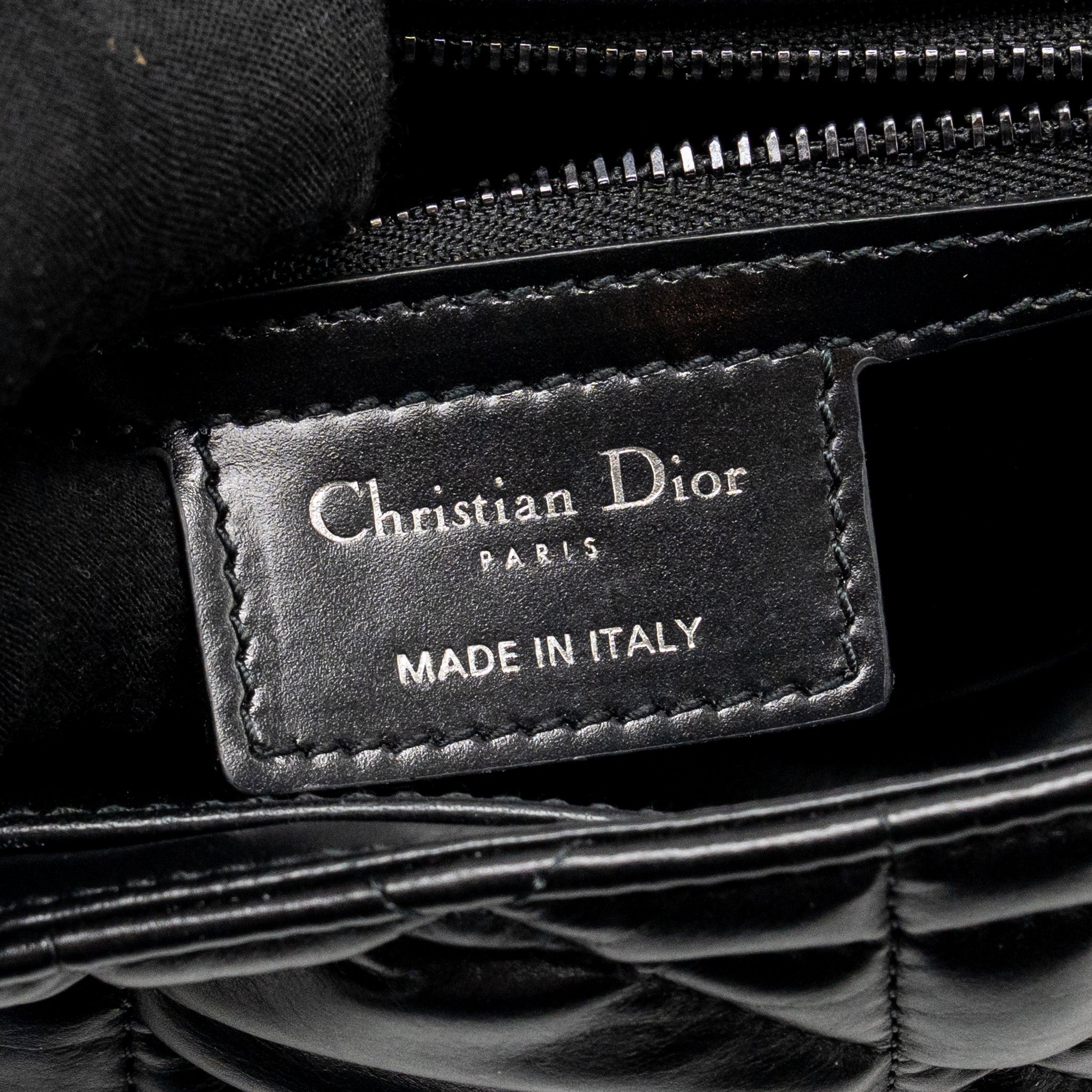 DIOR MEDIUM DIOR CARO BAG CALFSKIN SO BLACK