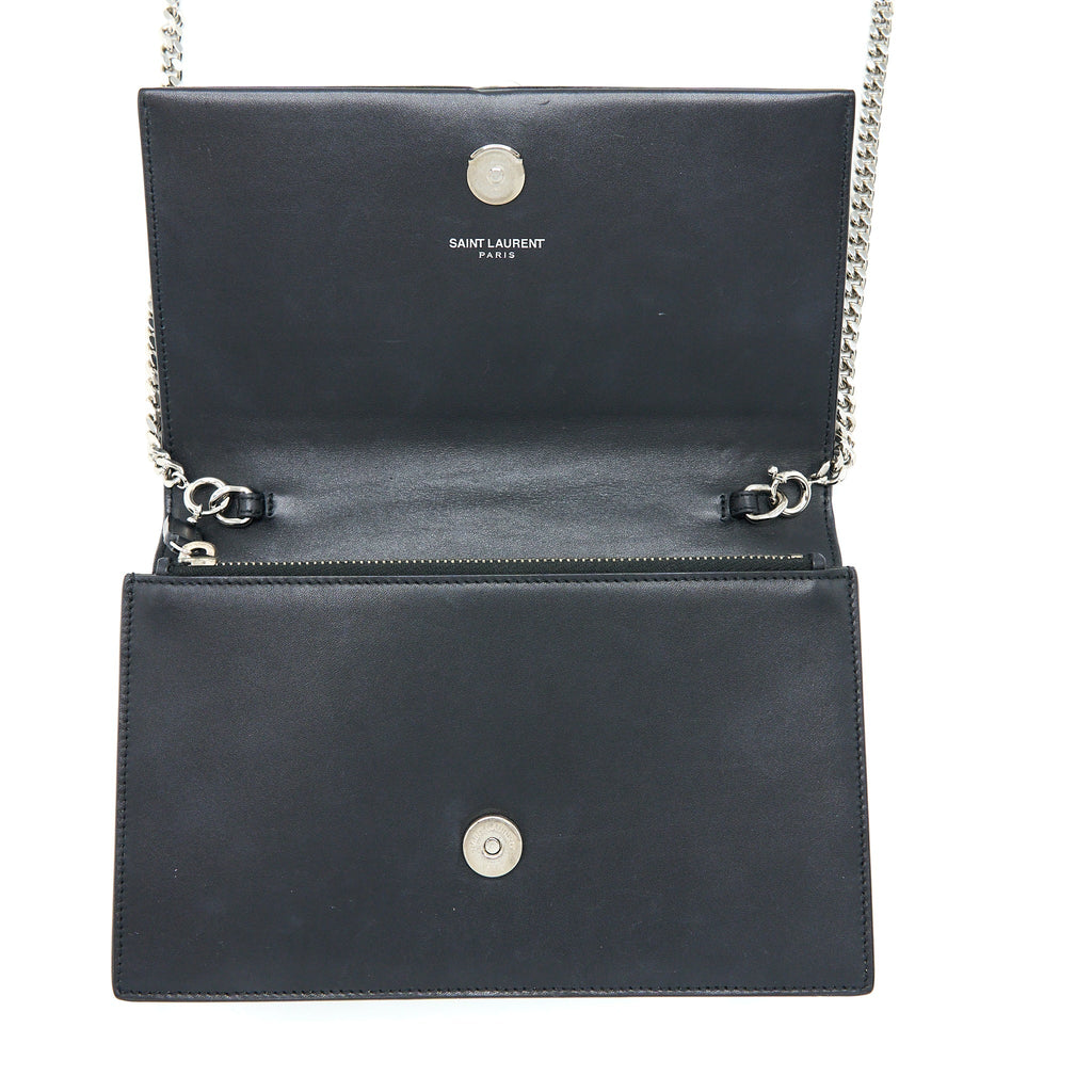SAINT LAURENT/ YSL KATE SMALL CHAIN WALLET WITH TASSEL BLACK/MULTICOLOUR LIMITED EDITION GHW